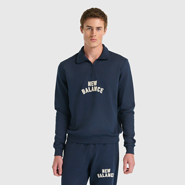 New Balance MNC3524 Lacivert Erkek Sweatshirt - Newbalance