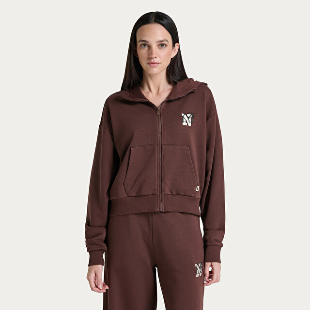 Женский свитшот New Balance WNJ3625 Kahverengi на каждый день
