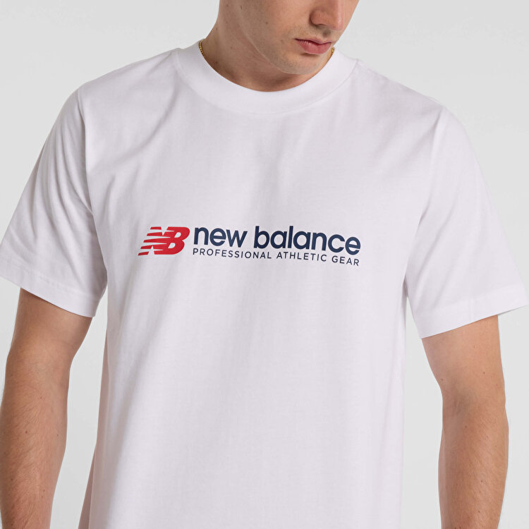 New Balance MT51933 Beyaz Erkek Tişört - Newbalance