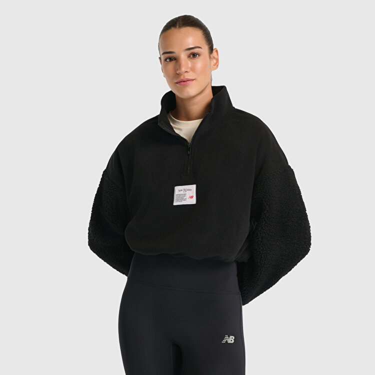 New Balance WNC3512 Siyah Kadın Sweatshirt - Newbalance