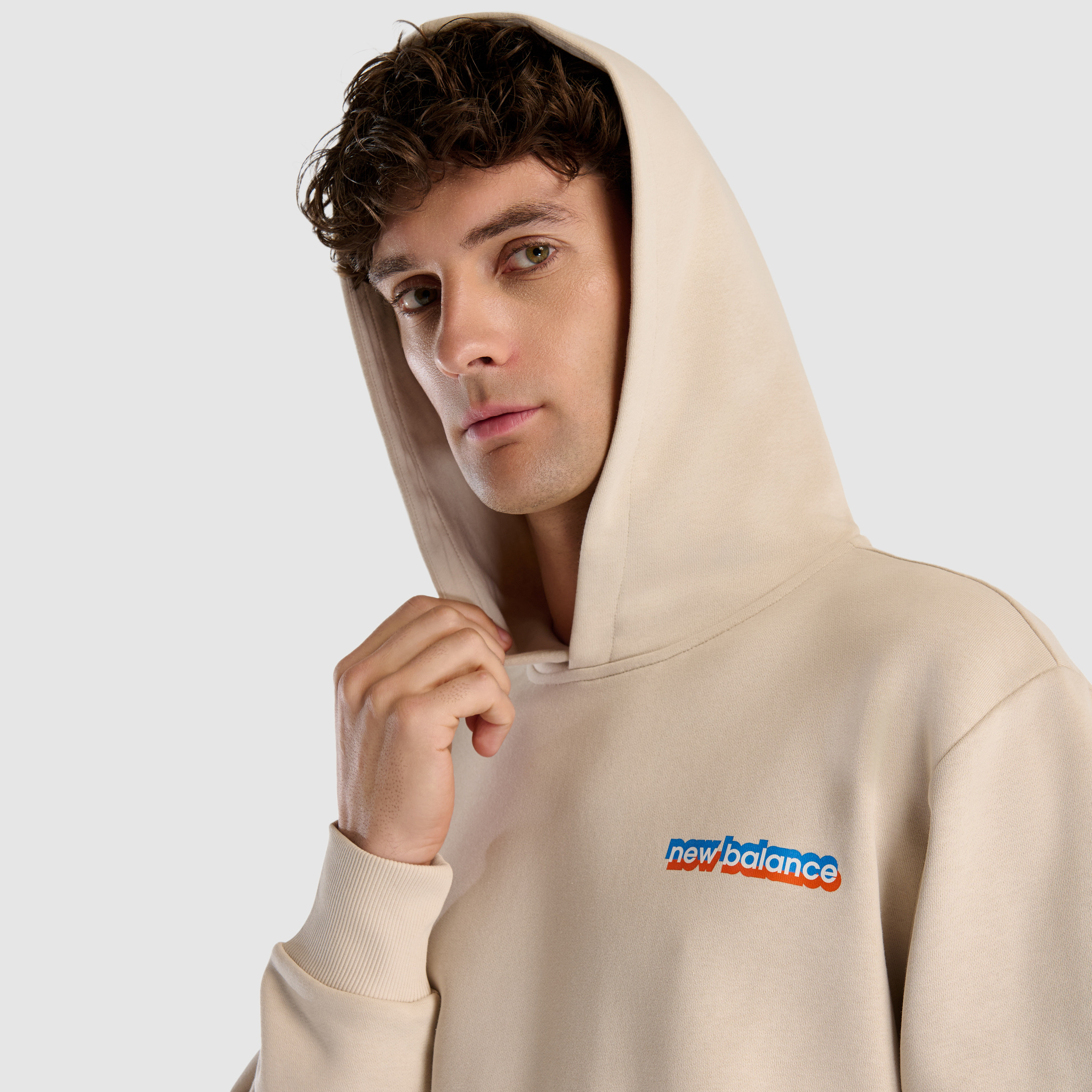 New Balance MNH1533 Bej Erkek Sweatshirt görsel 5