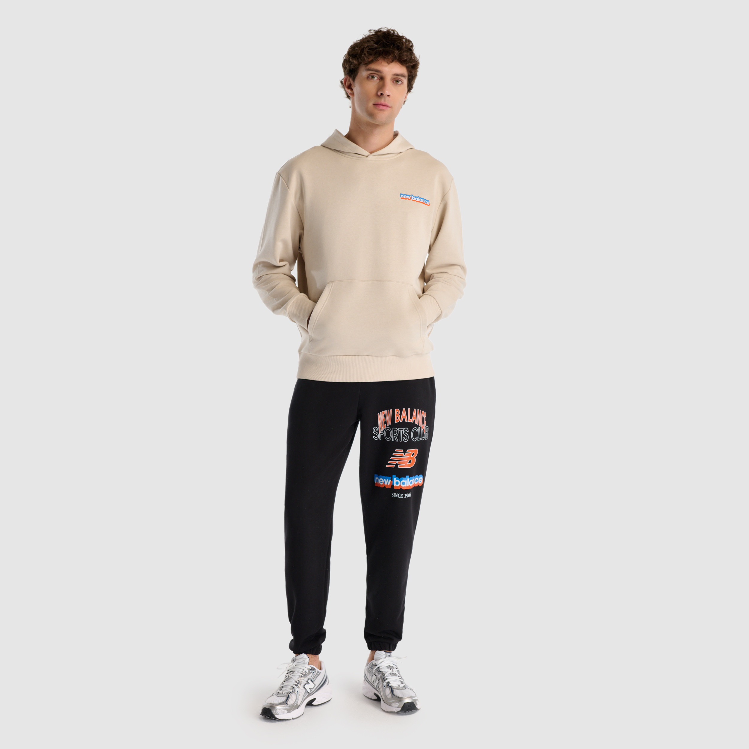 New Balance MNH1533 Bej Erkek Sweatshirt görsel 7