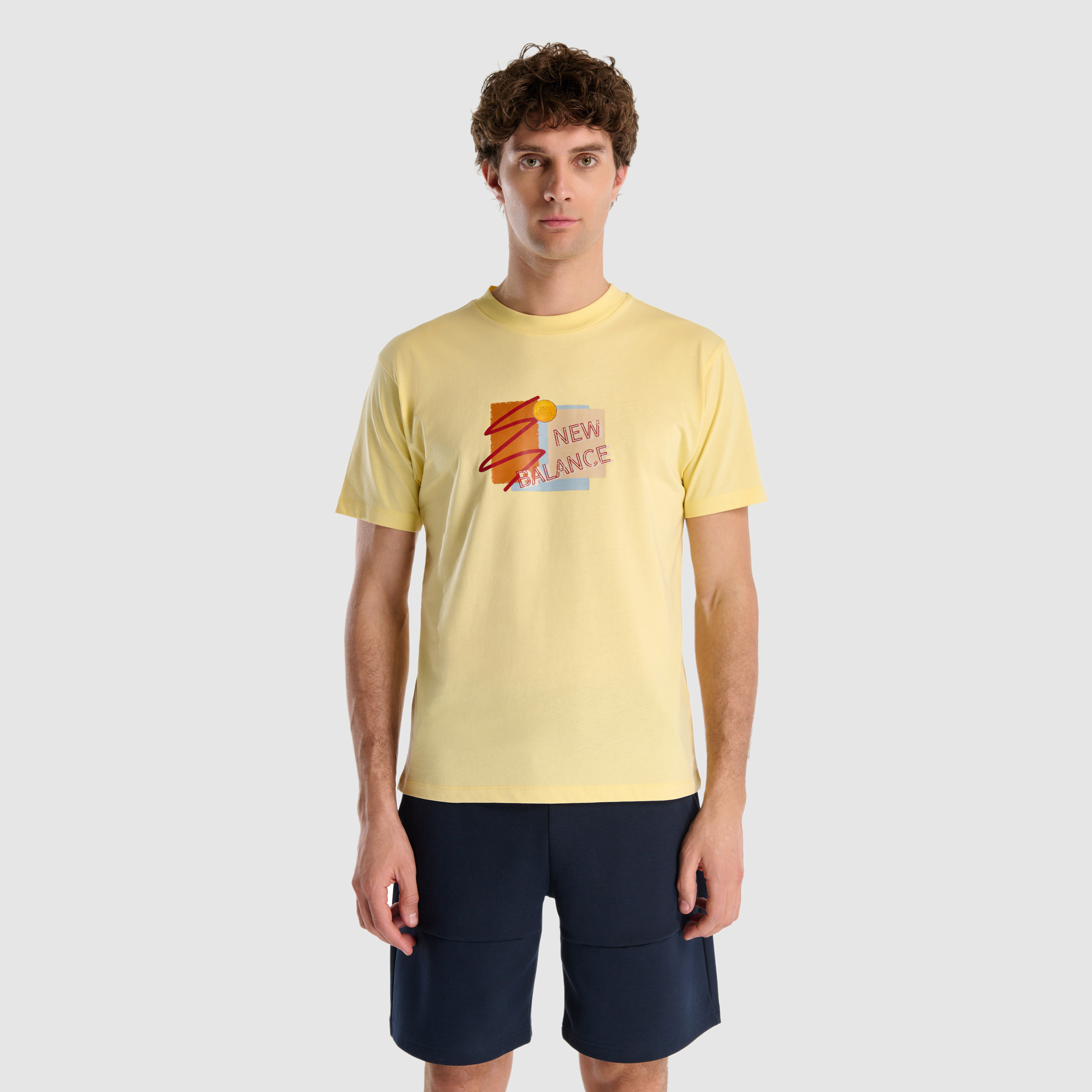 New Balance MNT1511 Sarı Erkek Tişört görsel 2