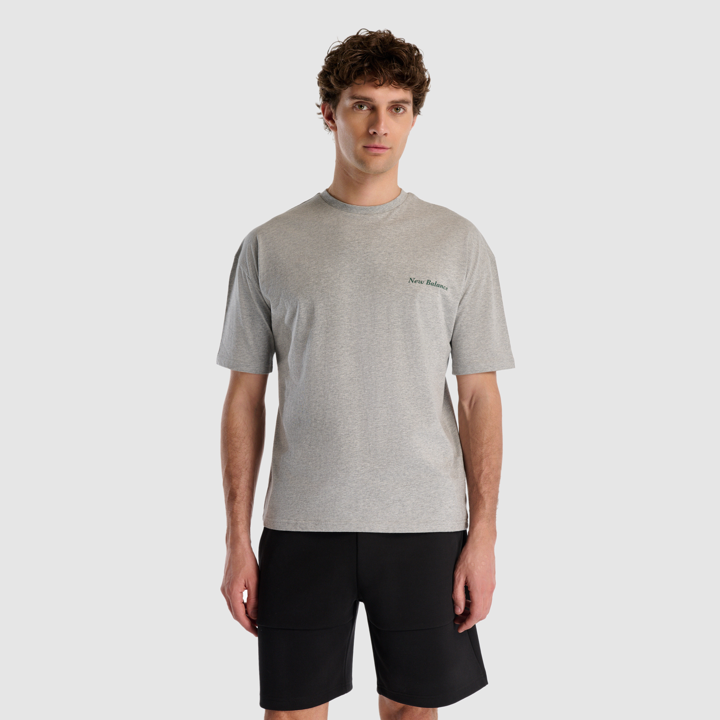 New Balance MNT1528 Gri Erkek Tişört görsel 2