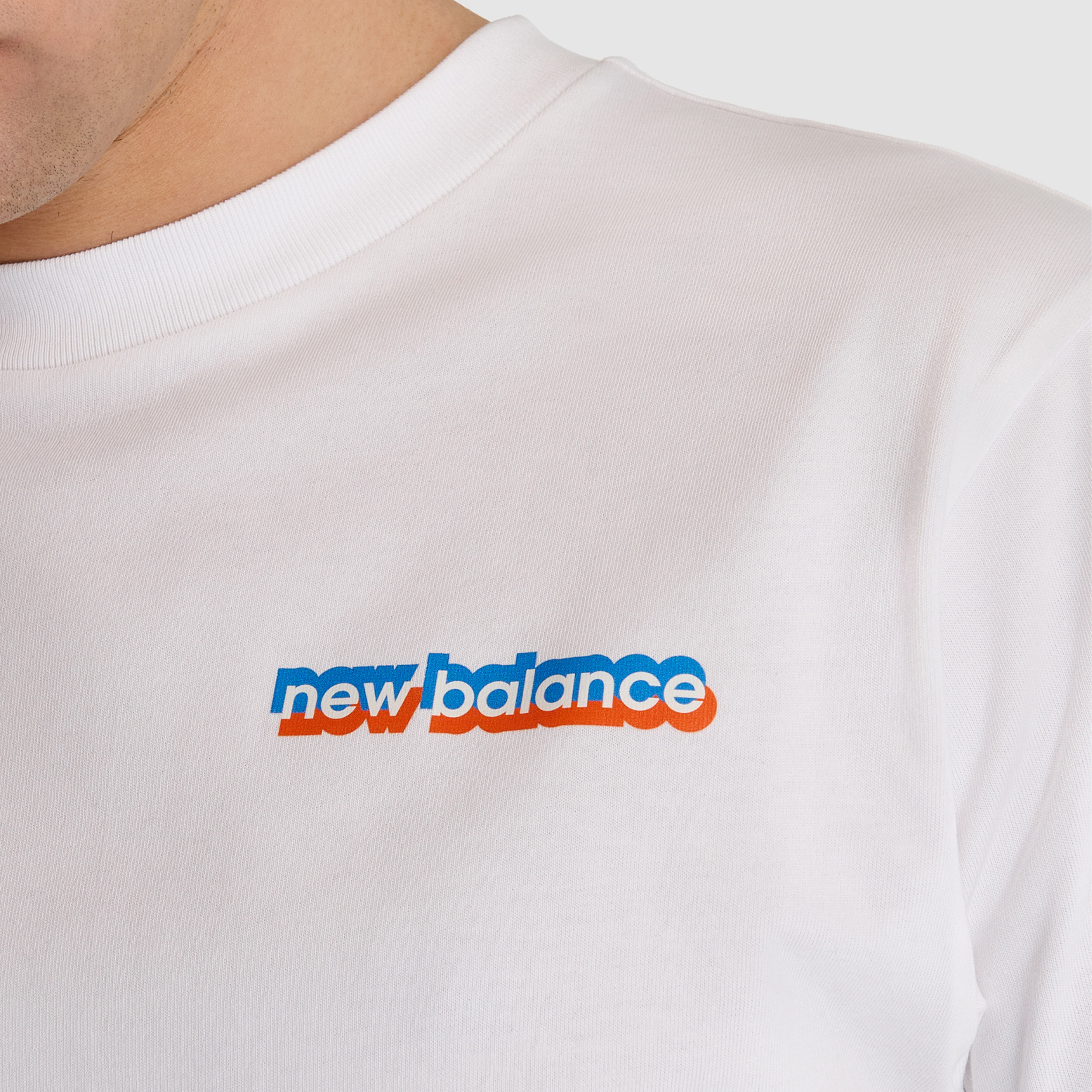 New Balance MNT1533 Beyaz Erkek Tişört görsel 5