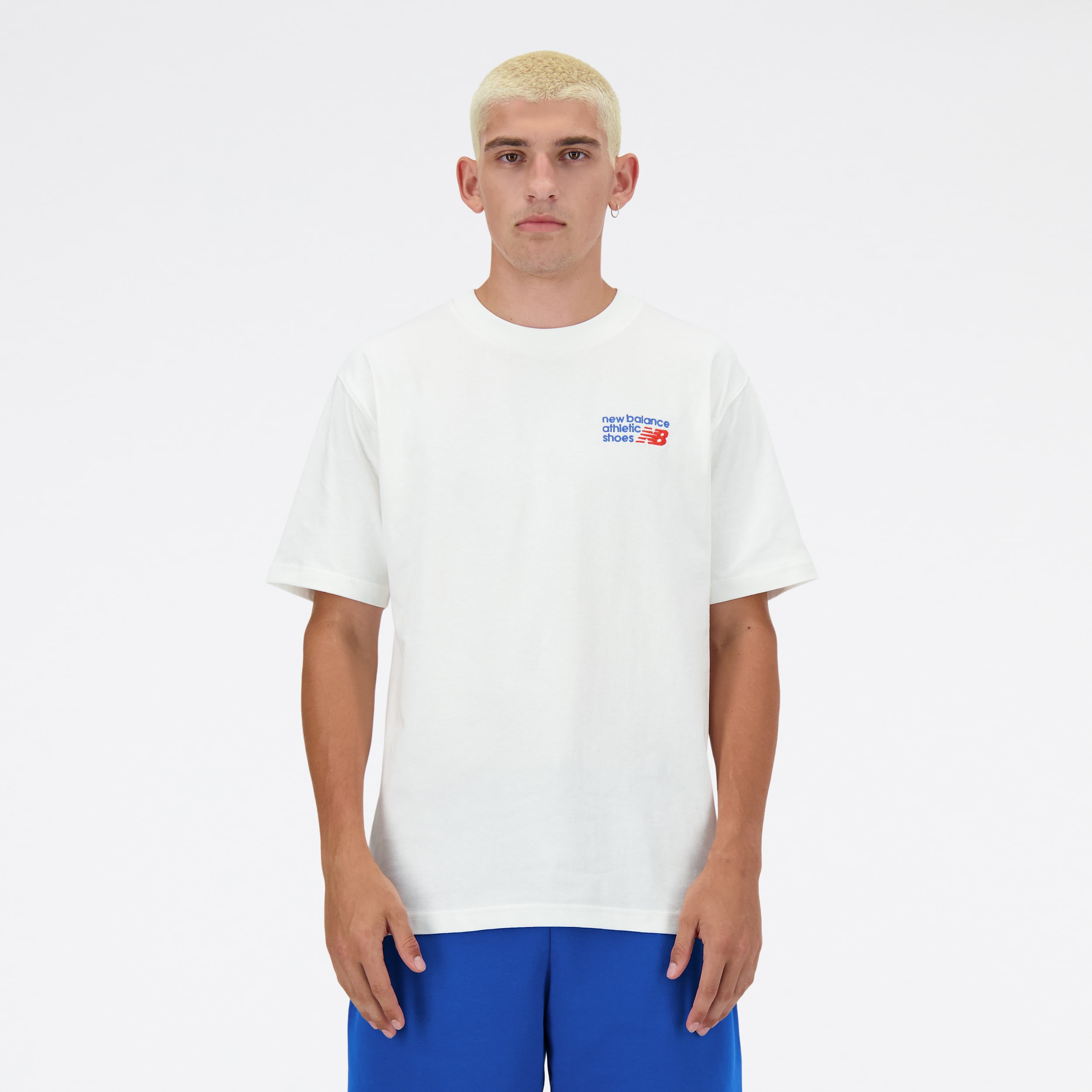 New Balance MNT3434 Beyaz Erkek Tişört