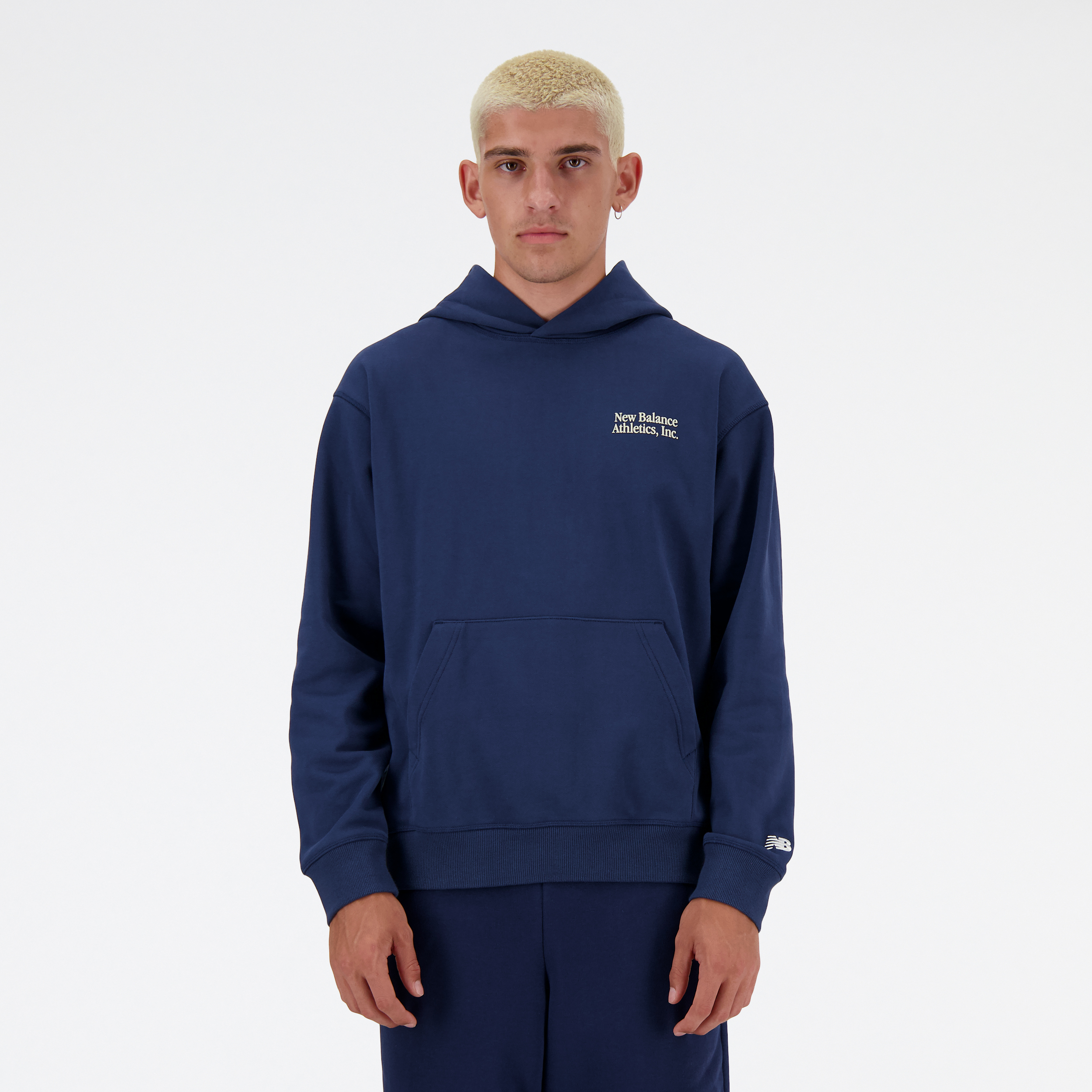 New Balance MT41539 Lacivert Erkek Sweatshirt