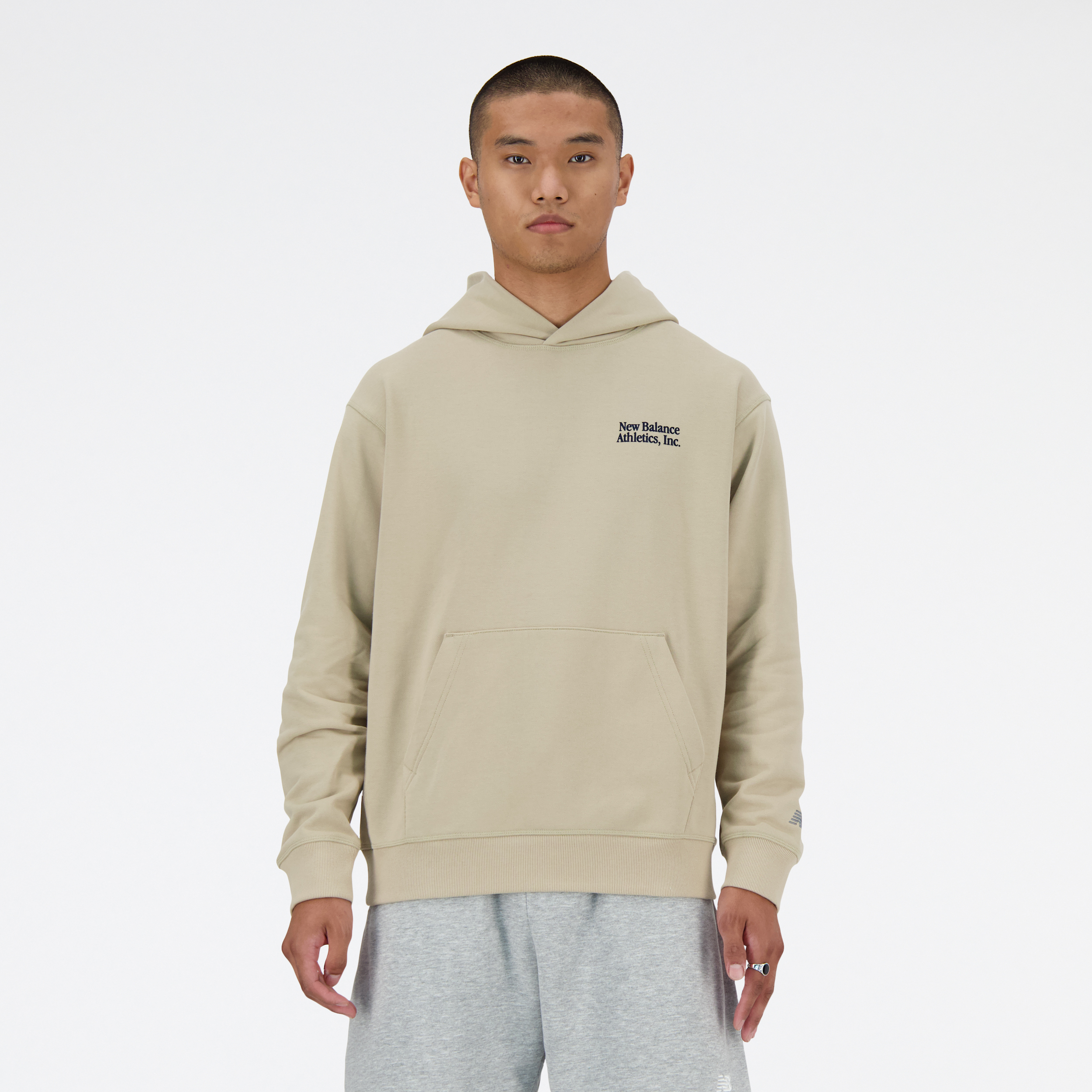 New Balance MT41539 Bej Erkek Sweatshirt