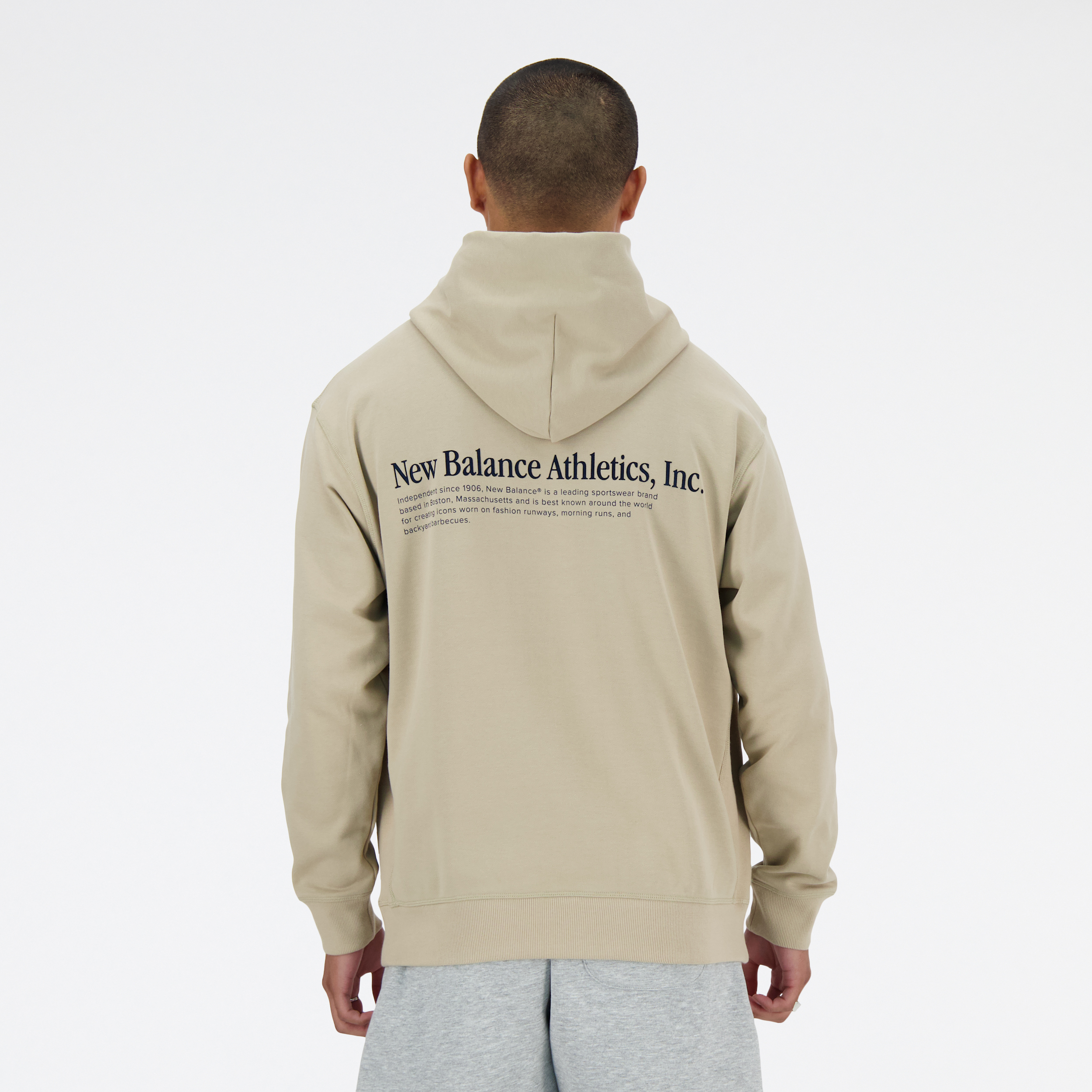 New Balance MT41539 Bej Erkek Sweatshirt görsel 3