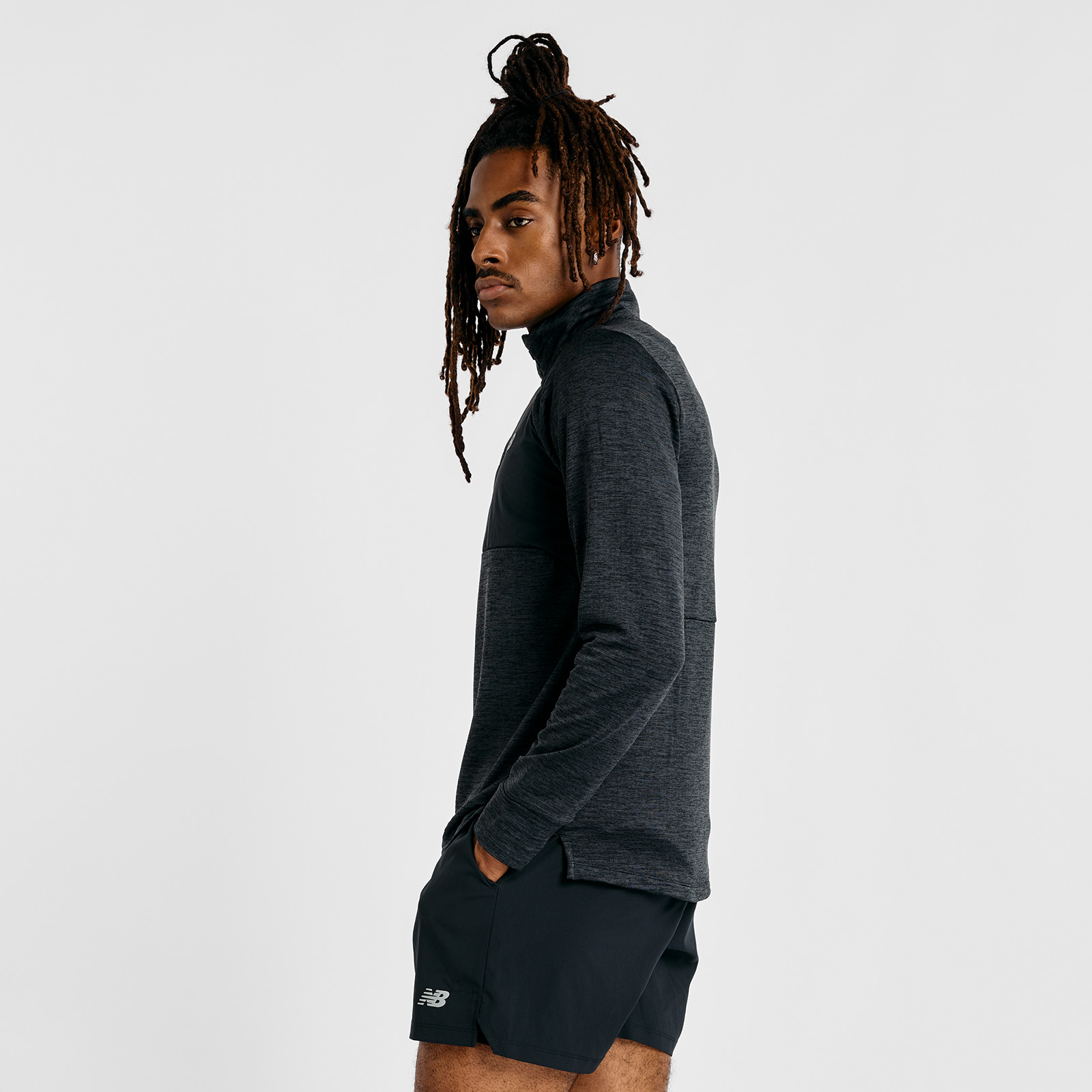 New Balance MT43204 Siyah Erkek Sweatshirt görsel 2