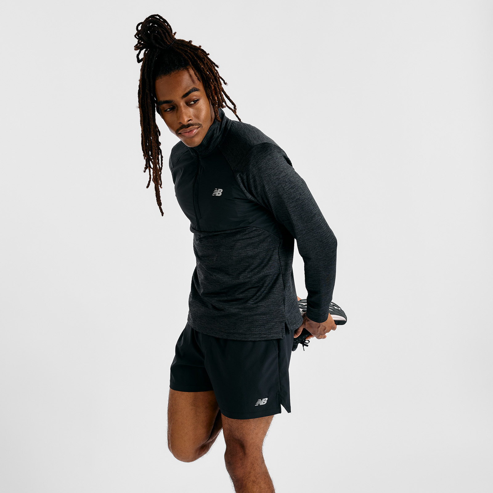 New Balance MT43204 Siyah Erkek Sweatshirt görsel 4