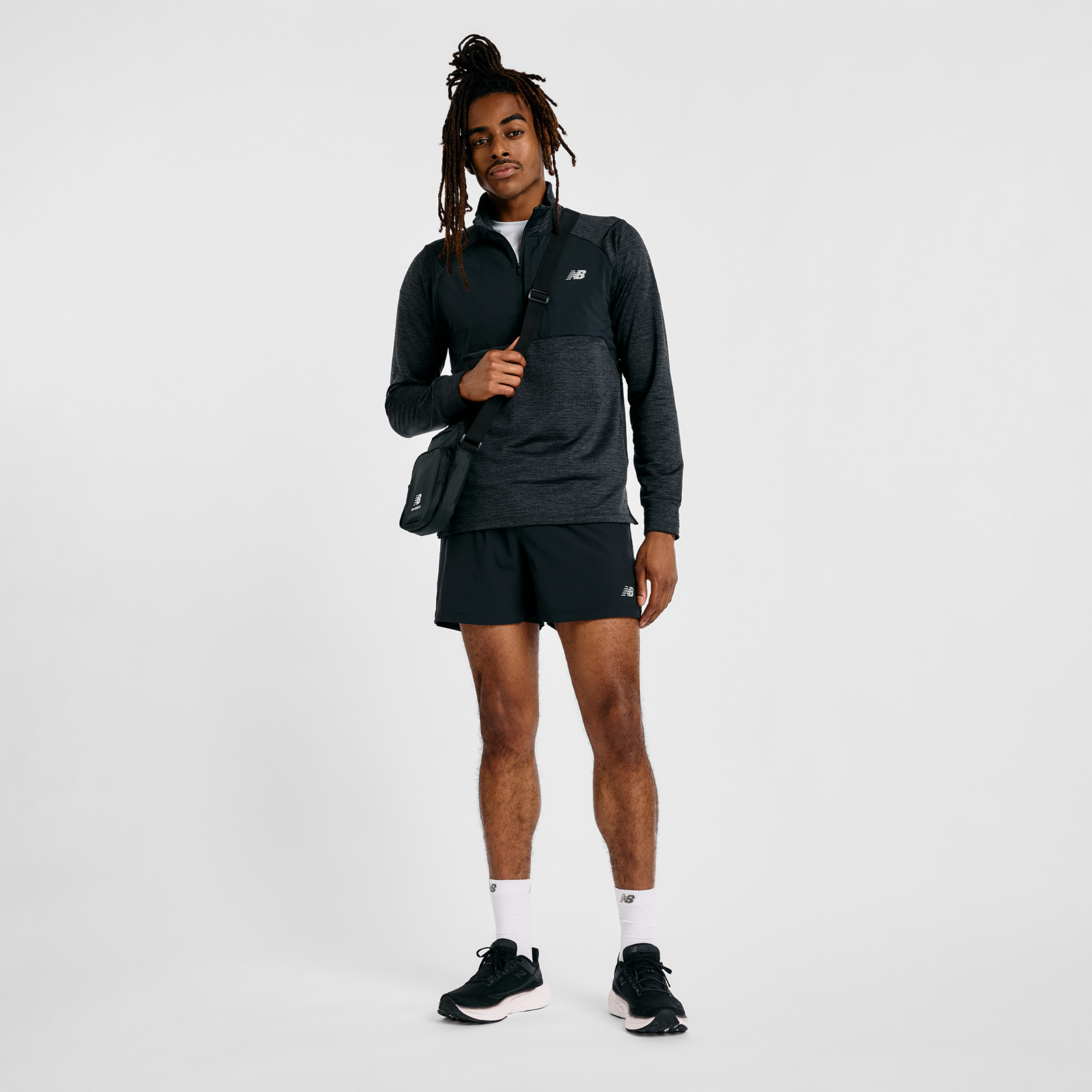 New Balance MT43204 Siyah Erkek Sweatshirt görsel 5