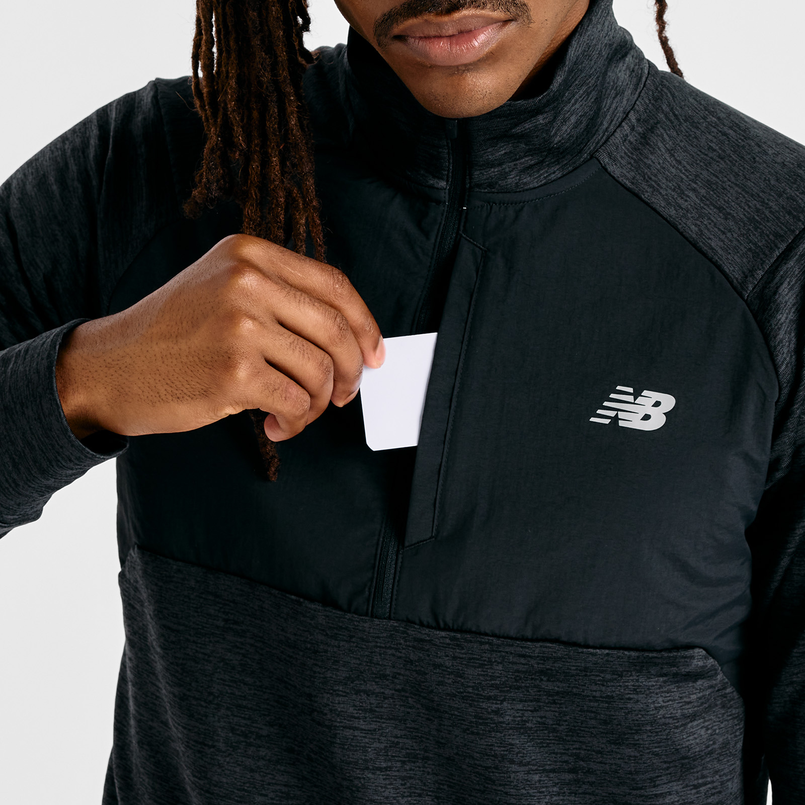 New Balance MT43204 Siyah Erkek Sweatshirt görsel 6