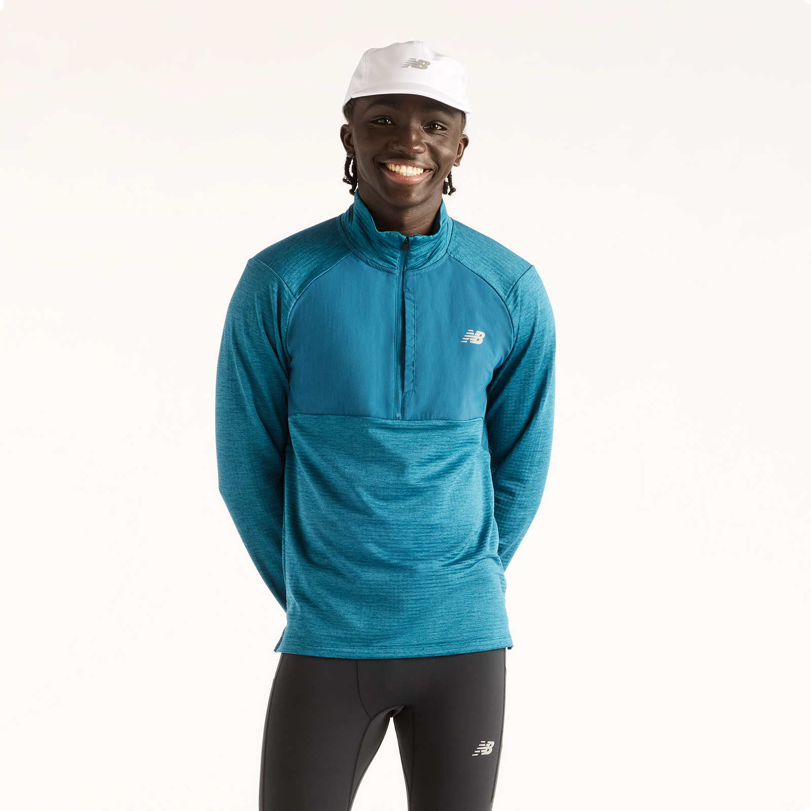 New Balance MT43204 Mavi Erkek Sweatshirt