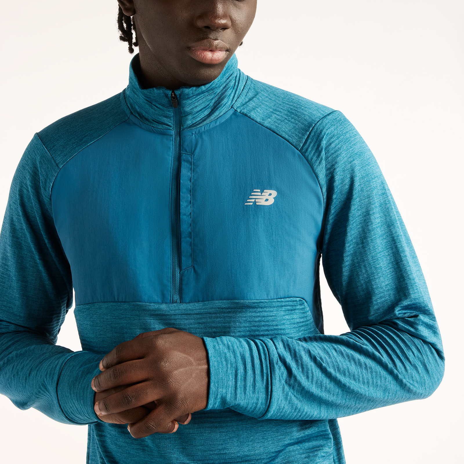New Balance MT43204 Mavi Erkek Sweatshirt görsel 3