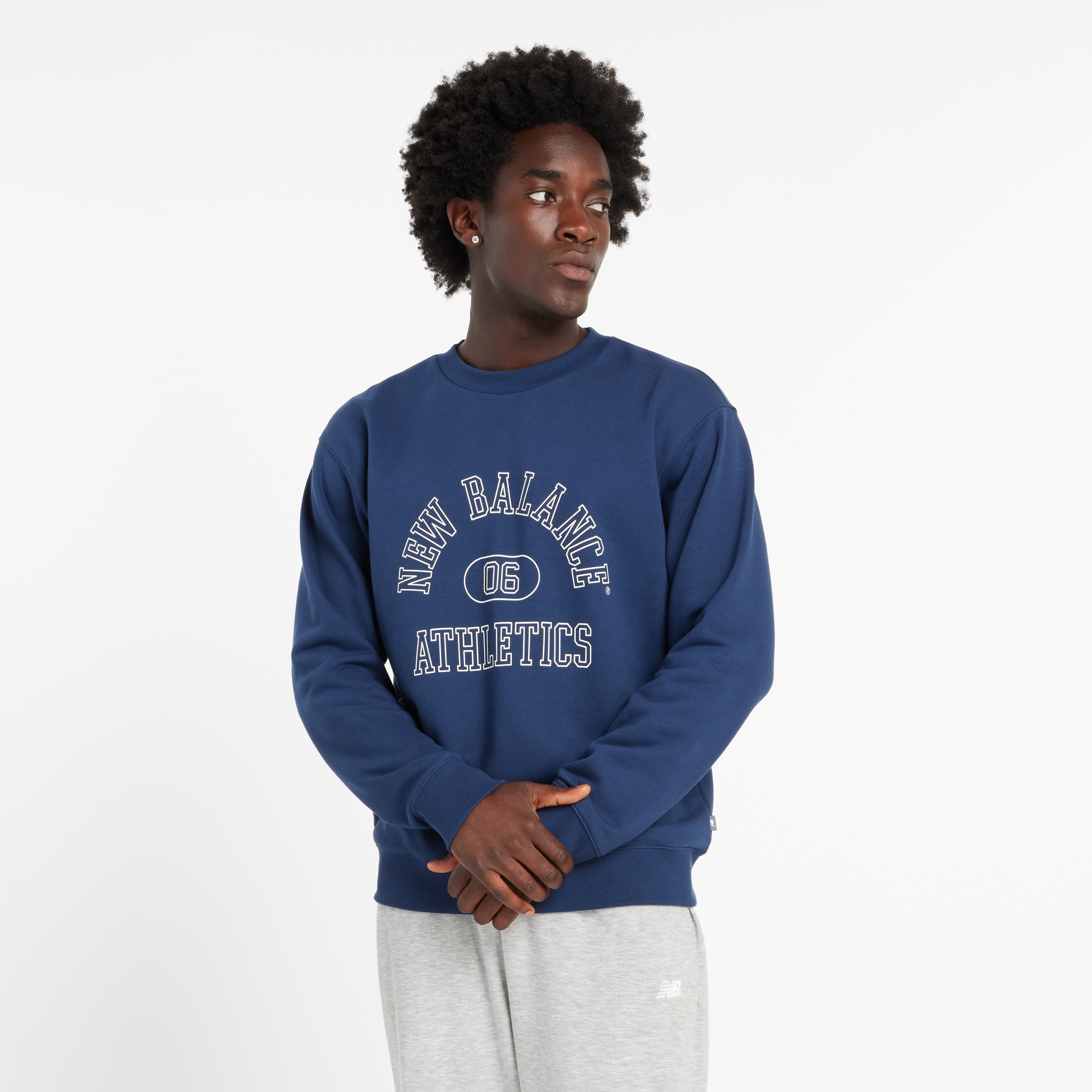 New Balance MT43507 Lacivert Erkek Sweatshirt
