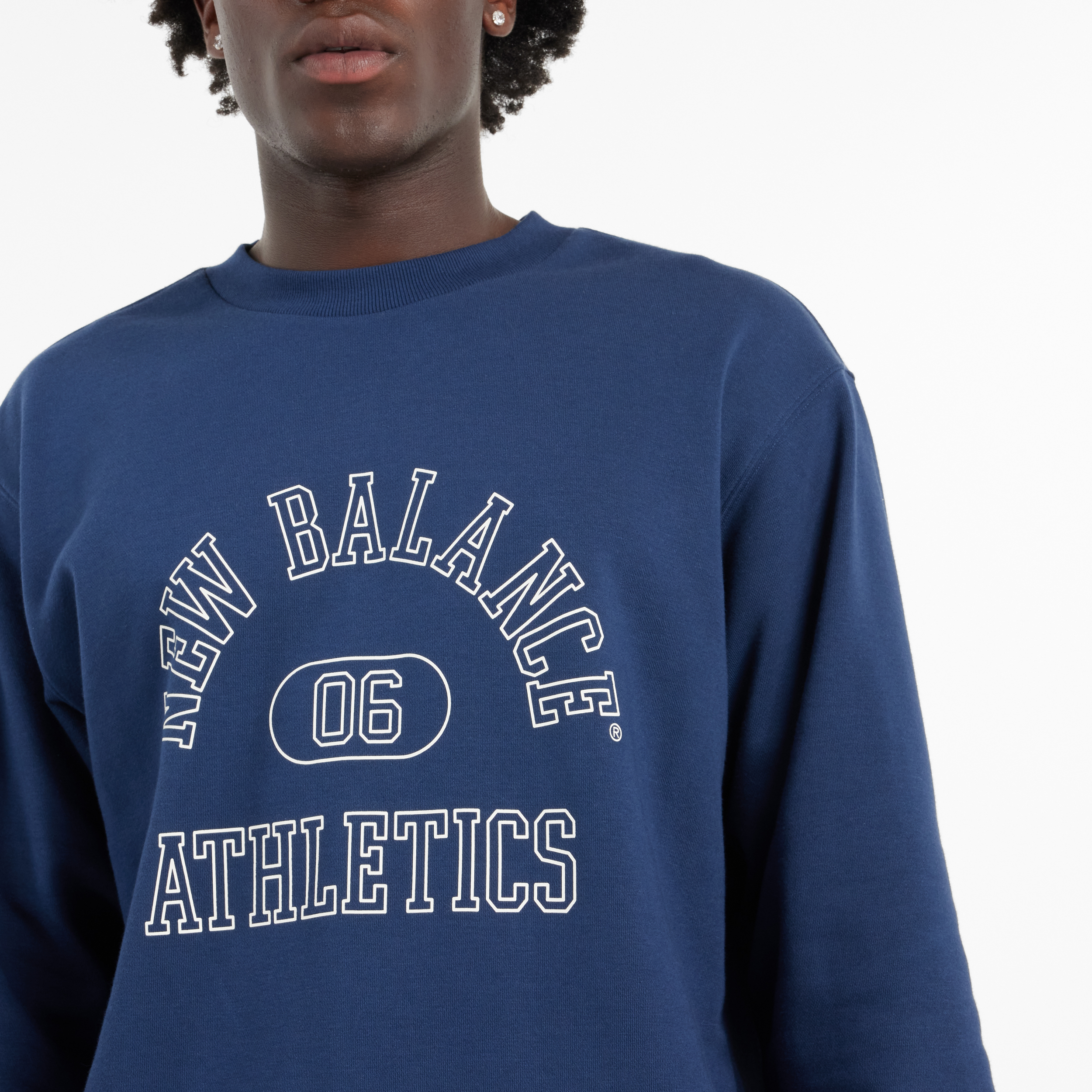 New Balance MT43507 Lacivert Erkek Sweatshirt görsel 4