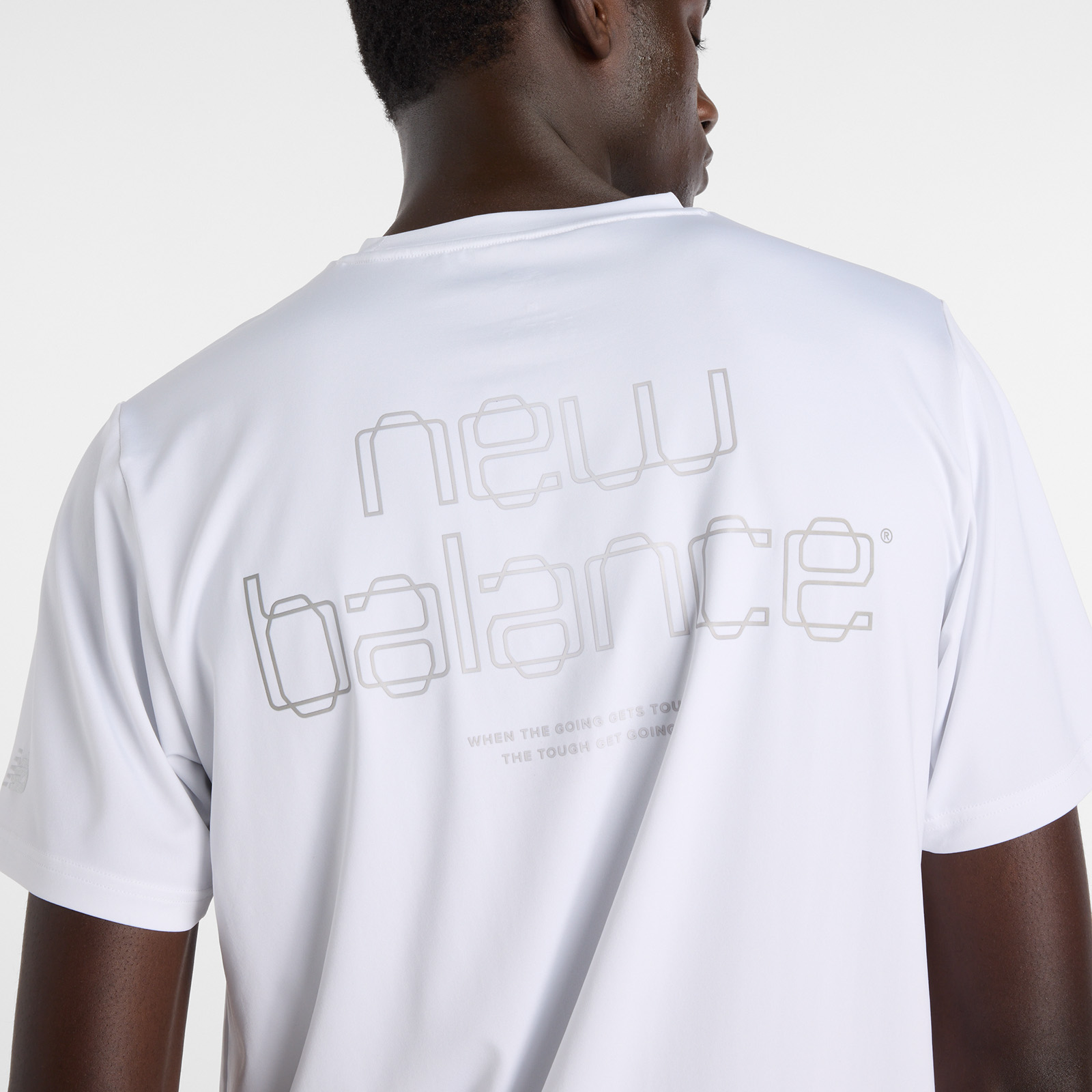 New Balance MT61Y4NS Beyaz Erkek Tişört görsel 4