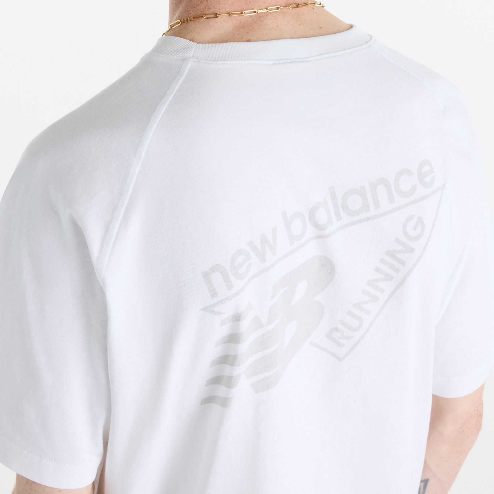 New Balance MT62F506 Beyaz Erkek Tişört görsel 4