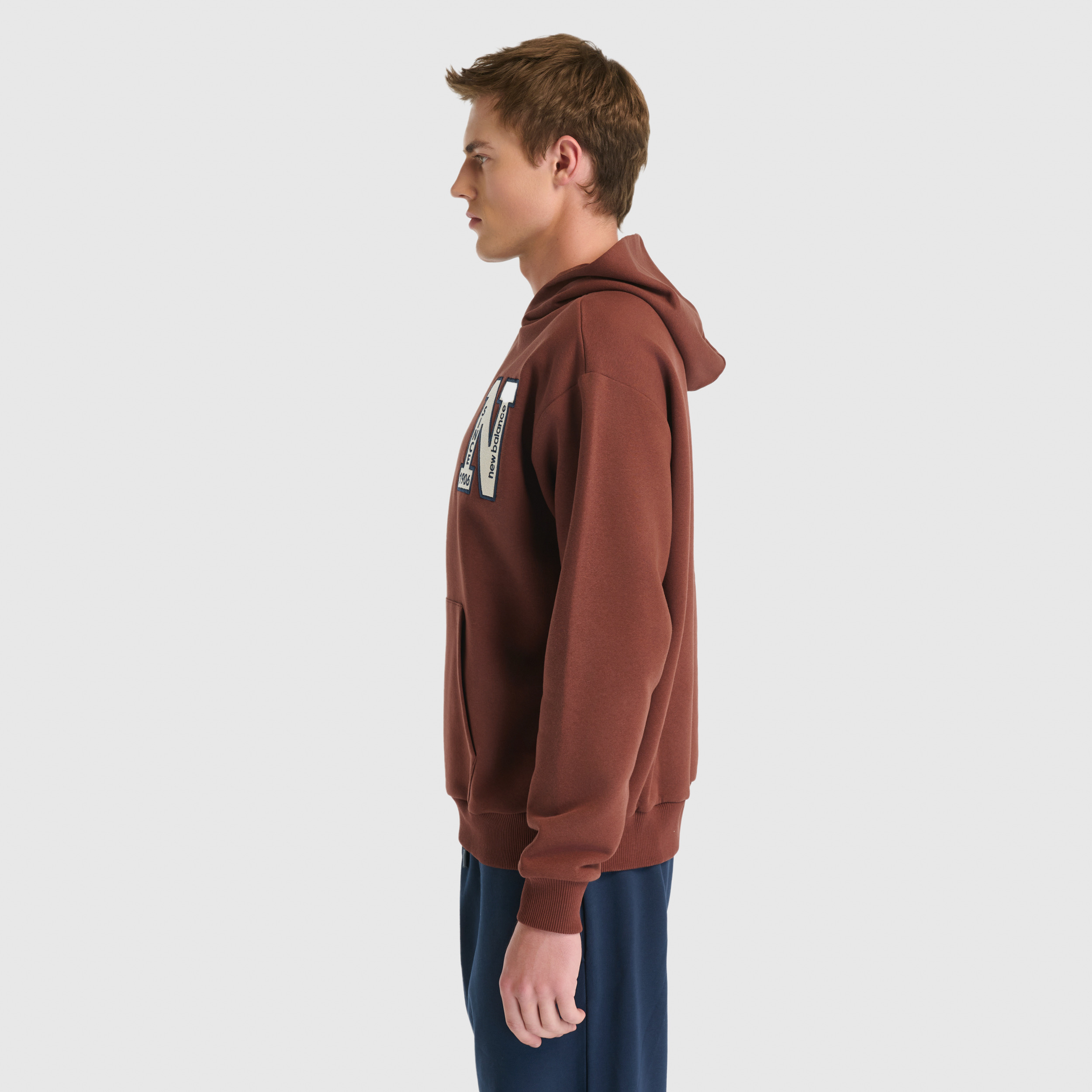 New Balance UNH3534 Kahverengi Unisex Sweatshirt görsel 3
