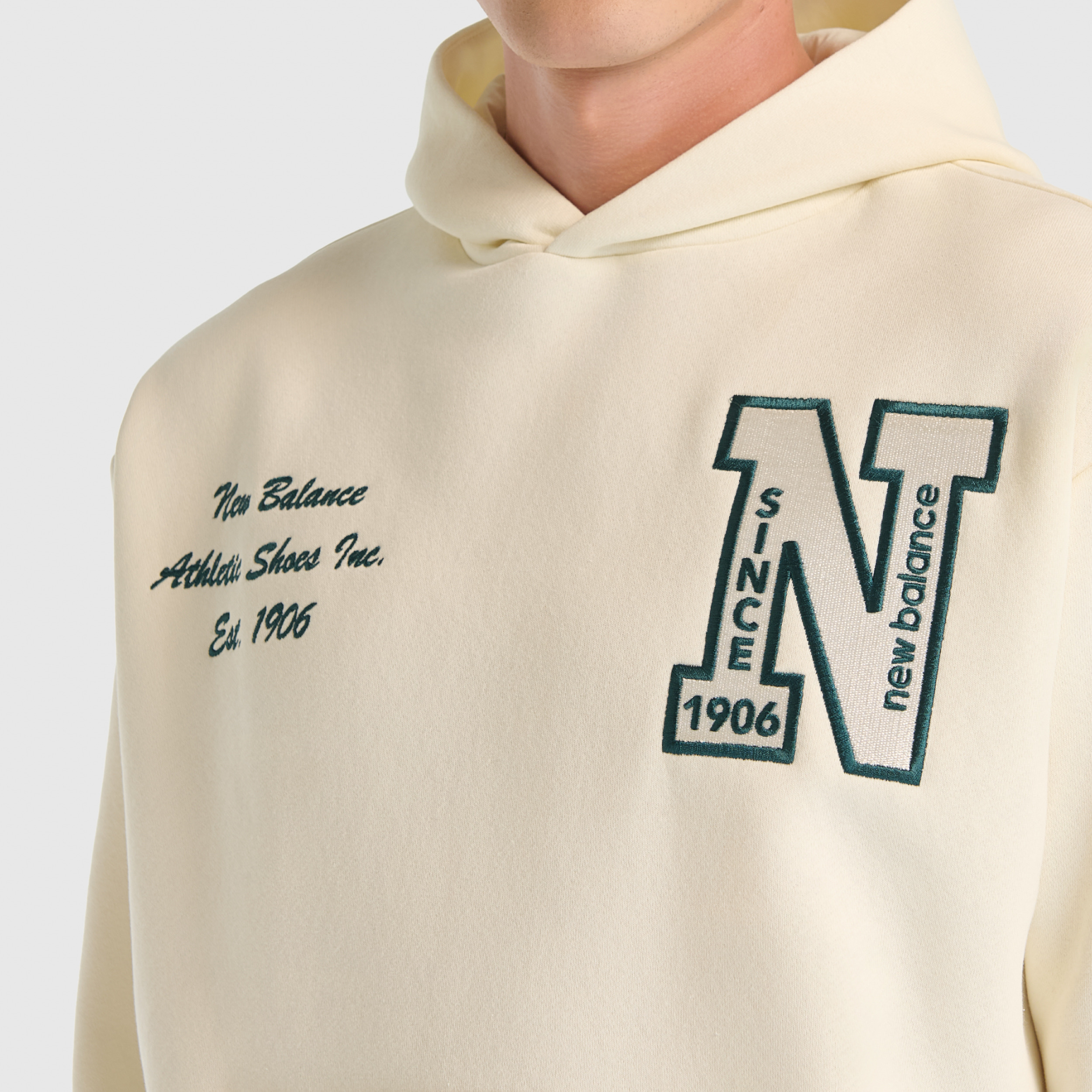 New Balance UNH3534 Bej Unisex Sweatshirt görsel 4