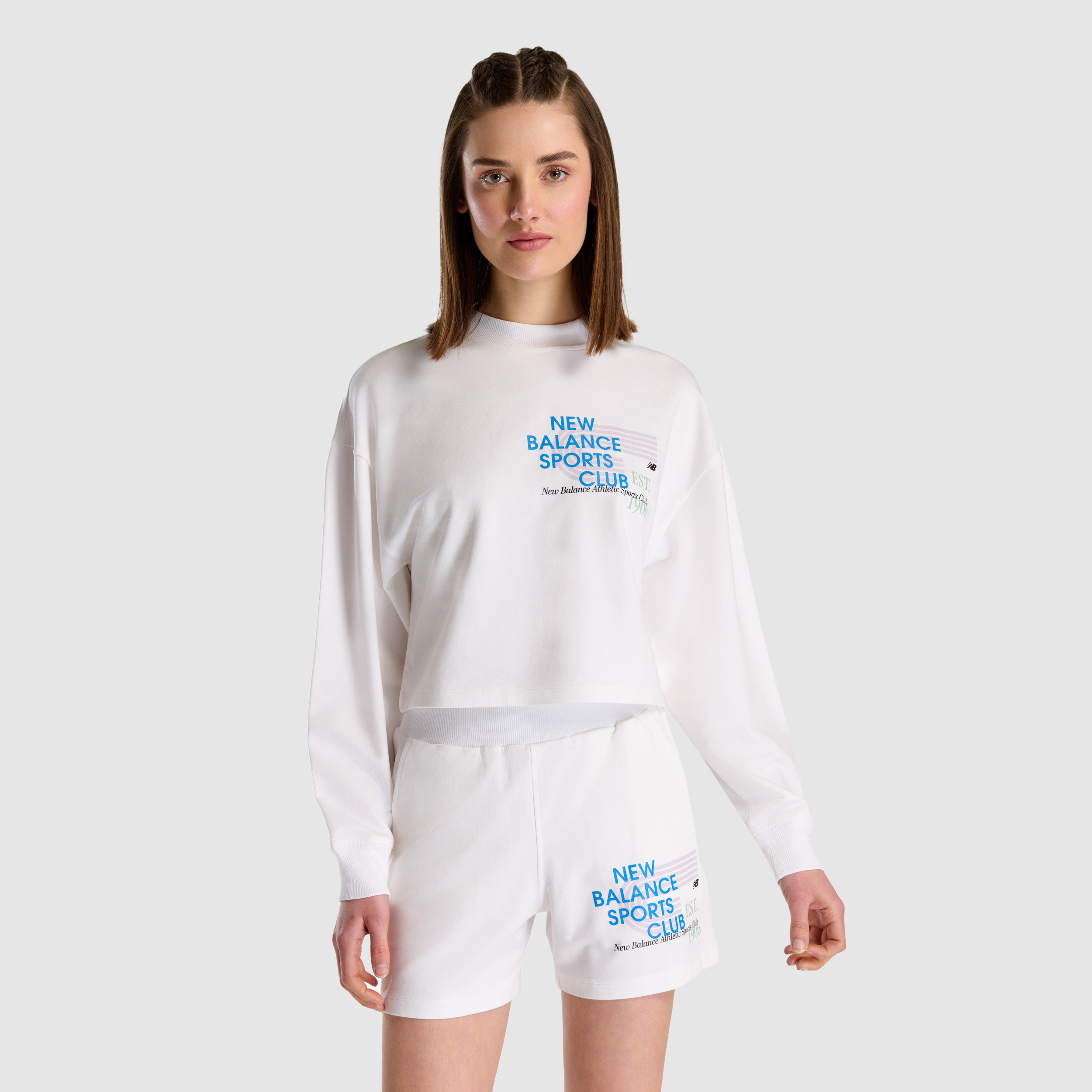 New Balance WNC1502 Beyaz Kadın Sweatshirt