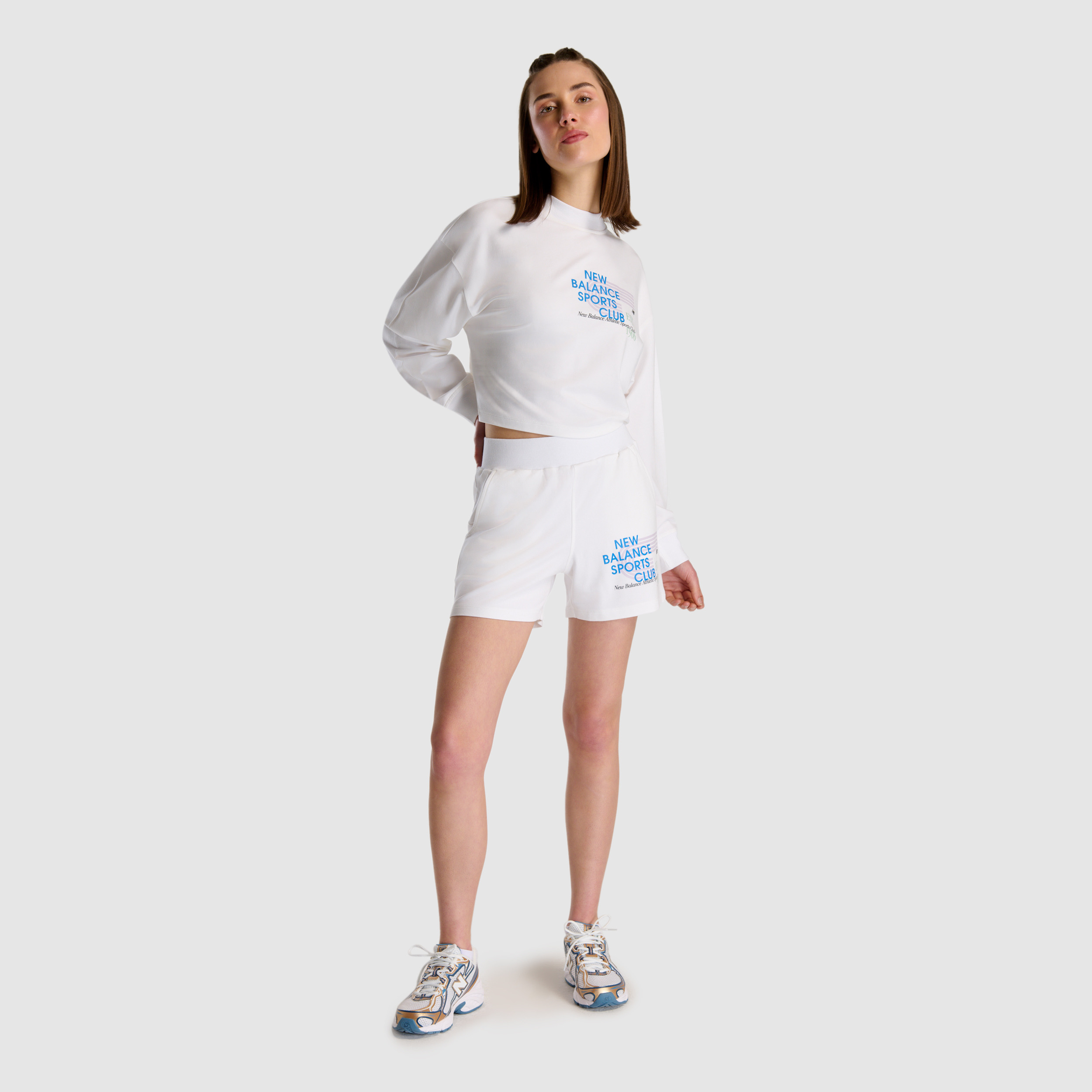 New Balance WNC1502 Beyaz Kadın Sweatshirt görsel 5