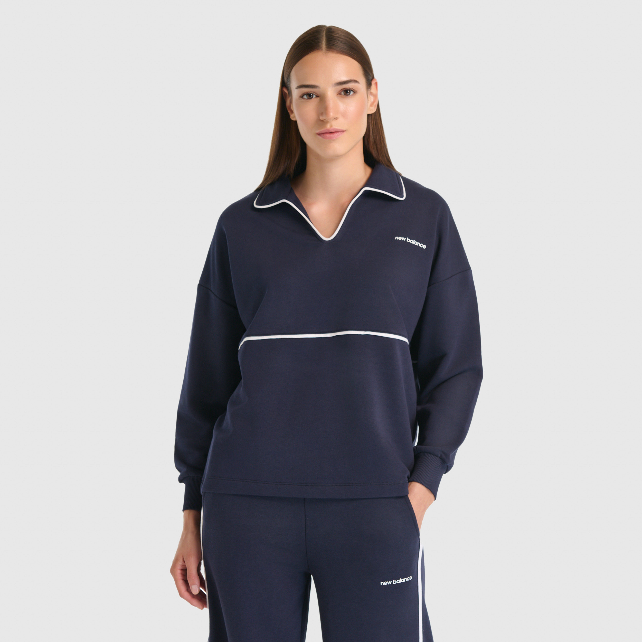 New Balance WNC3402 Lacivert Kadın Sweatshirt