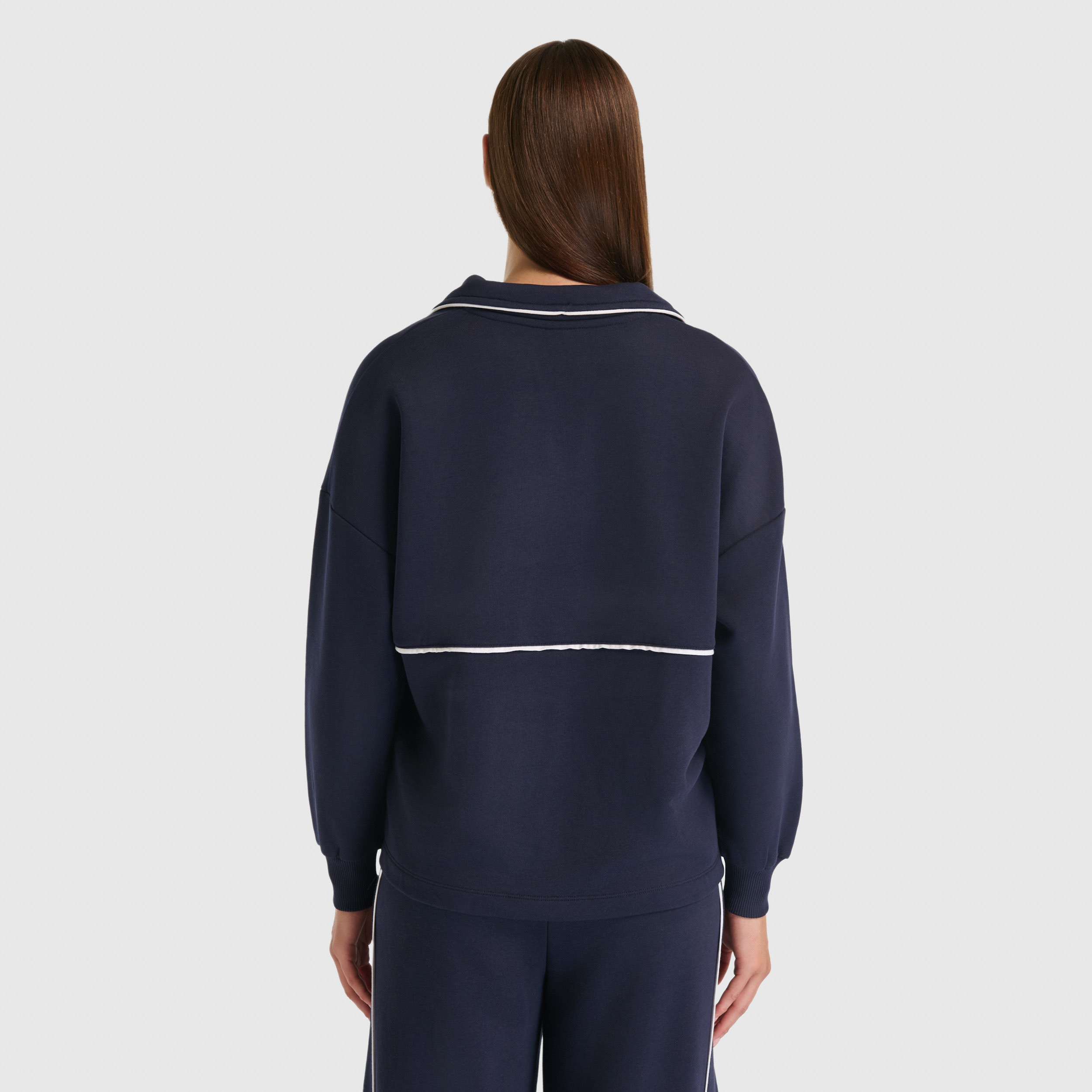 New Balance WNC3402 Lacivert Kadın Sweatshirt görsel 3