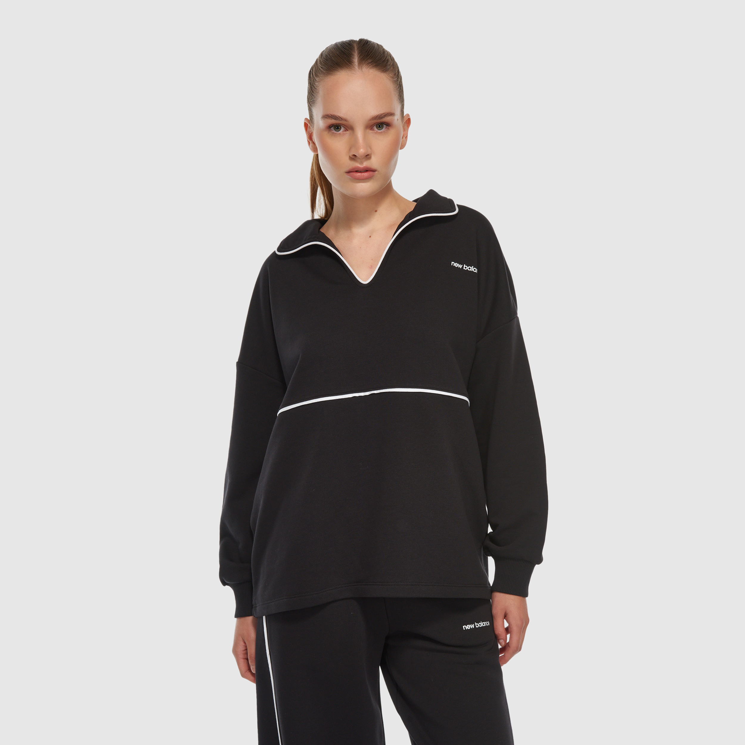 New Balance WNC3402 Siyah Kadın Sweatshirt