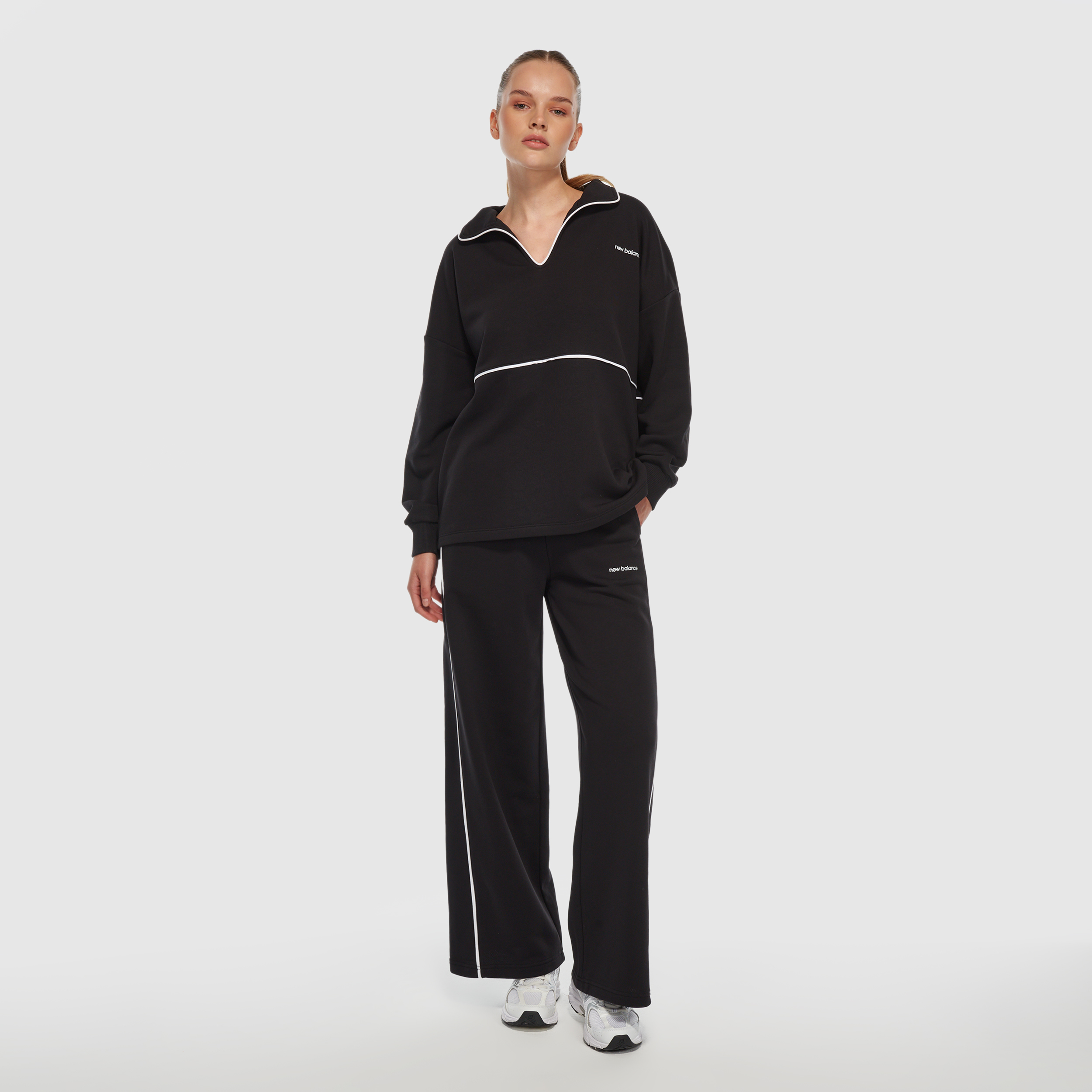 New Balance WNC3402 Siyah Kadın Sweatshirt görsel 5