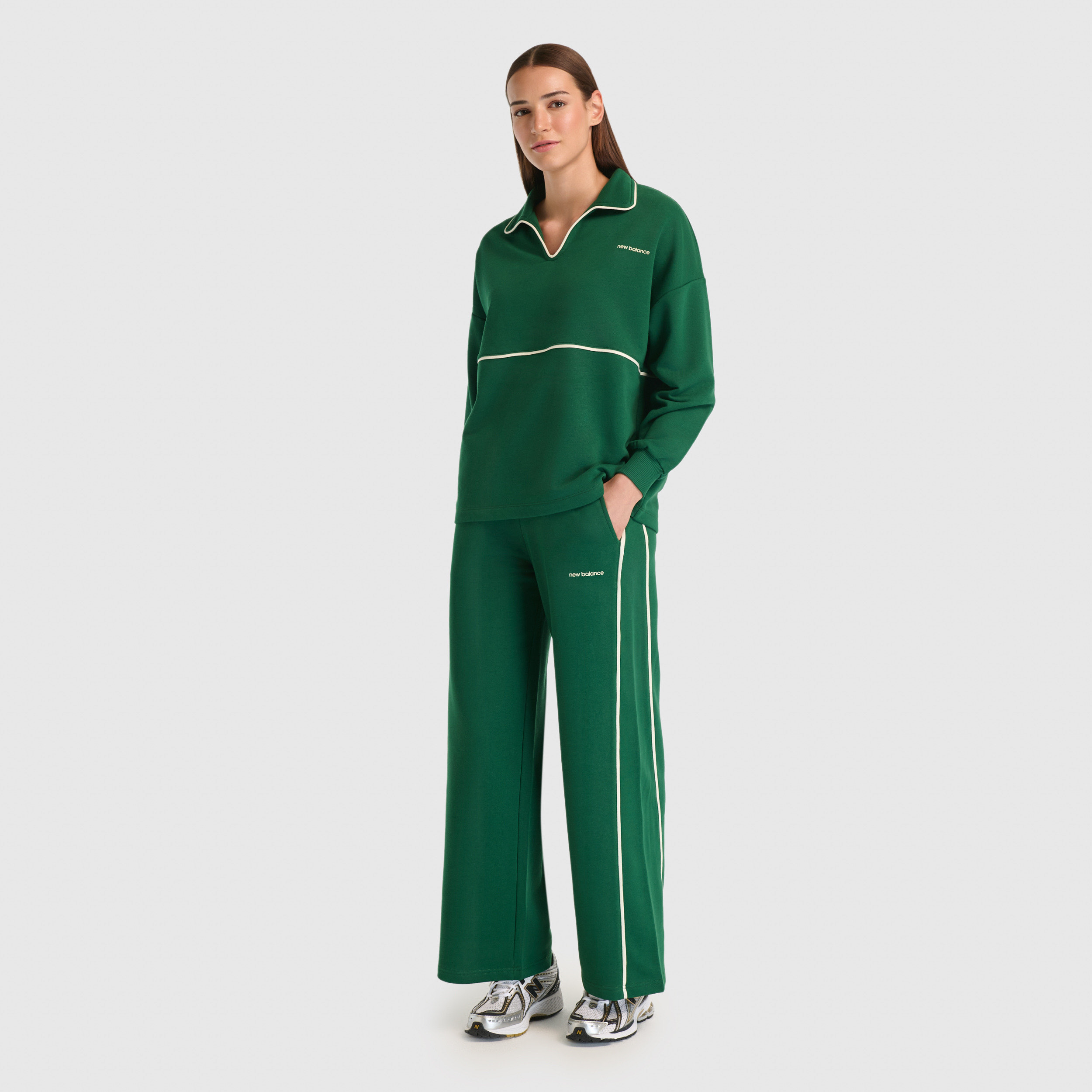 New Balance WNC3402 Yeşil Kadın Sweatshirt görsel 5