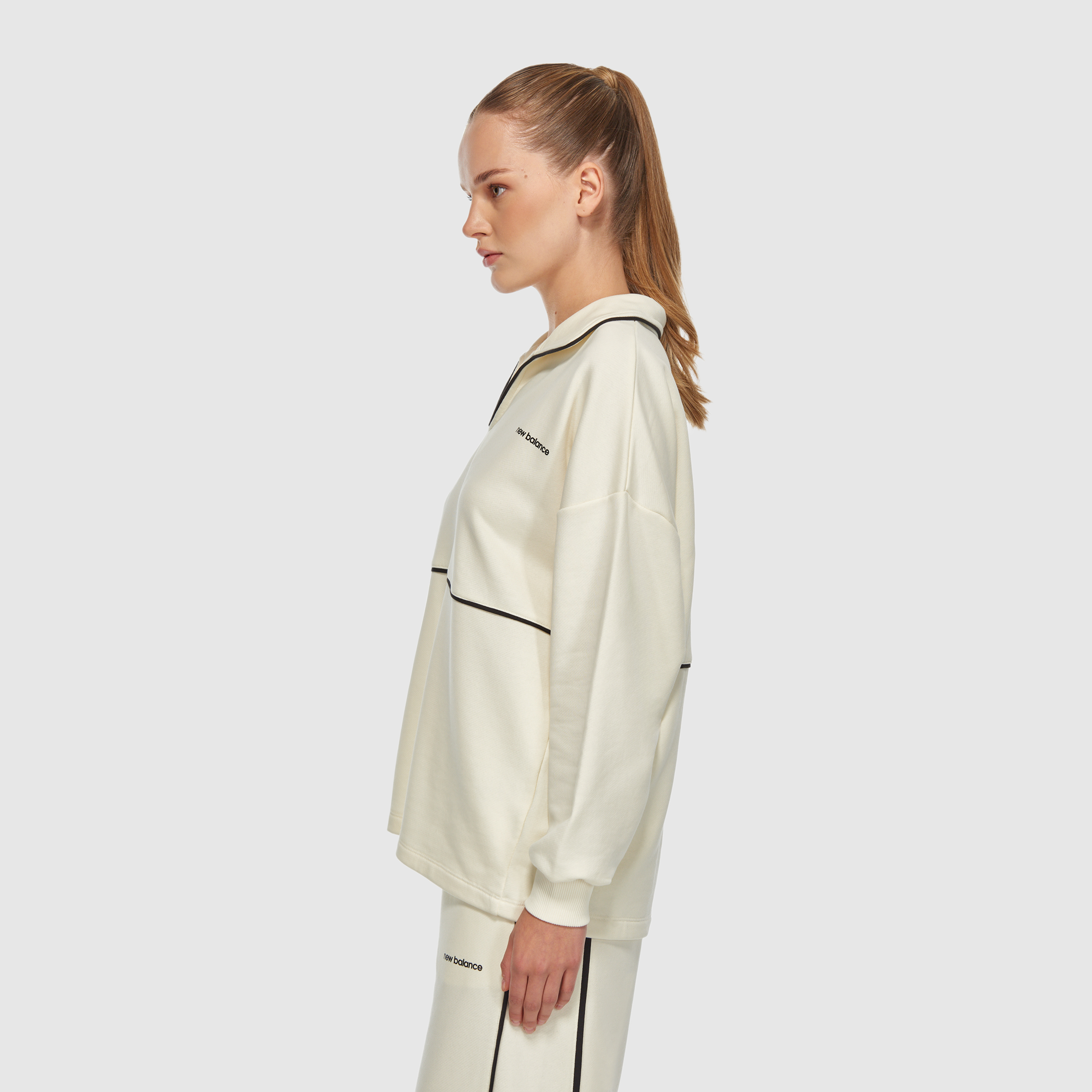 New Balance WNC3402 Beyaz Kadın Sweatshirt görsel 3