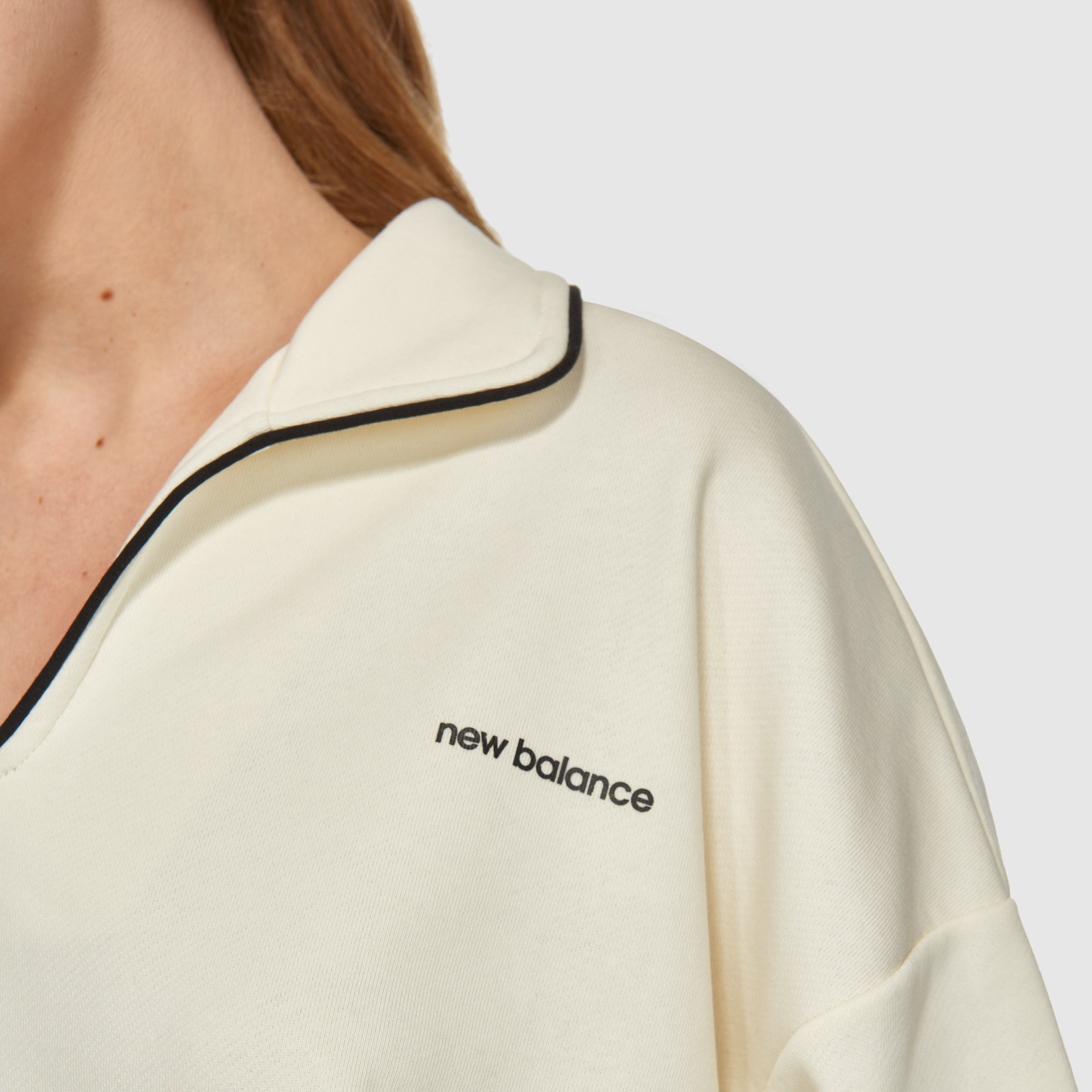 New Balance WNC3402 Beyaz Kadın Sweatshirt görsel 6