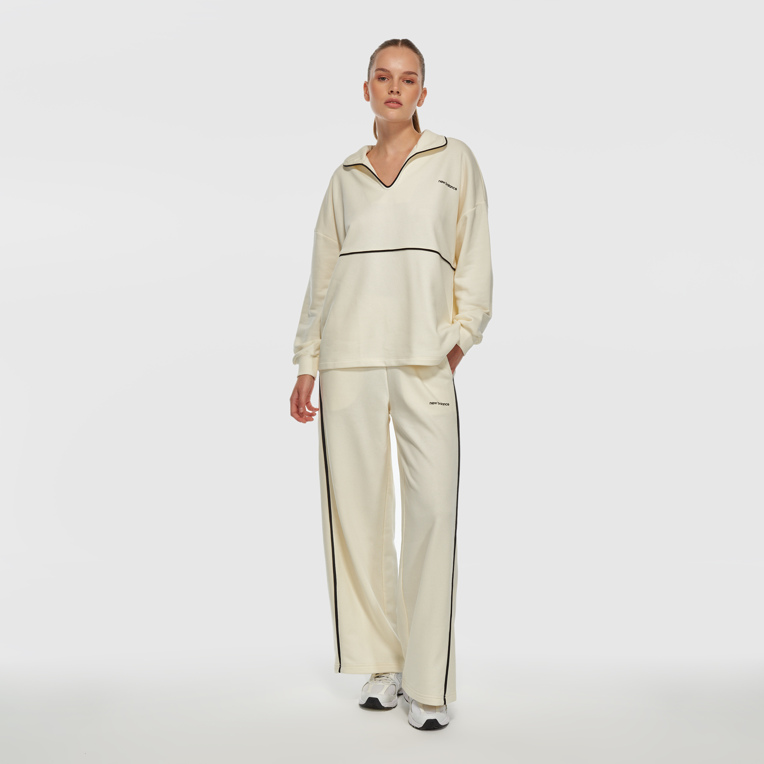 New Balance WNC3402 Beyaz Kadın Sweatshirt görsel 7