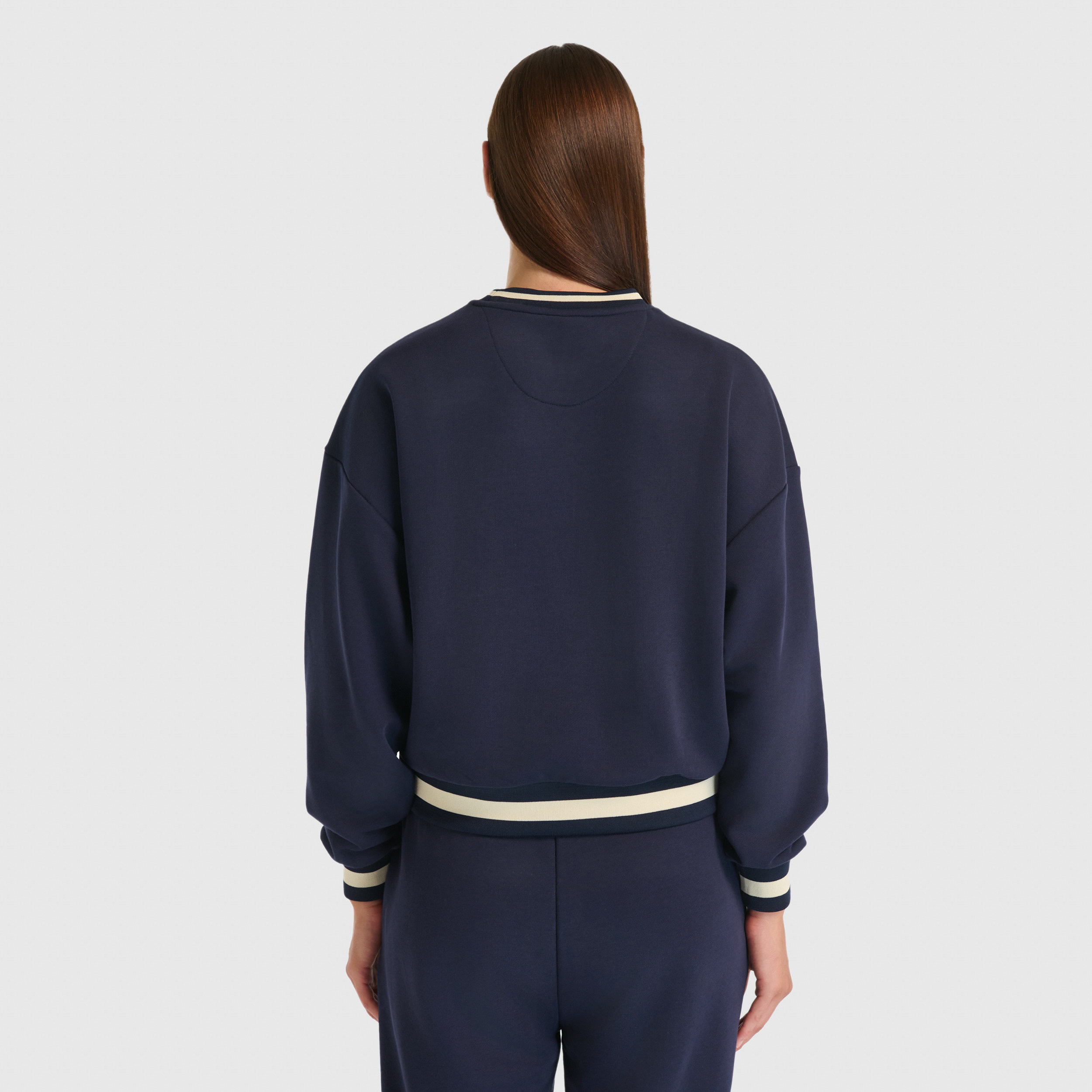 New Balance WNC3501 Lacivert Kadın Sweatshirt görsel 3