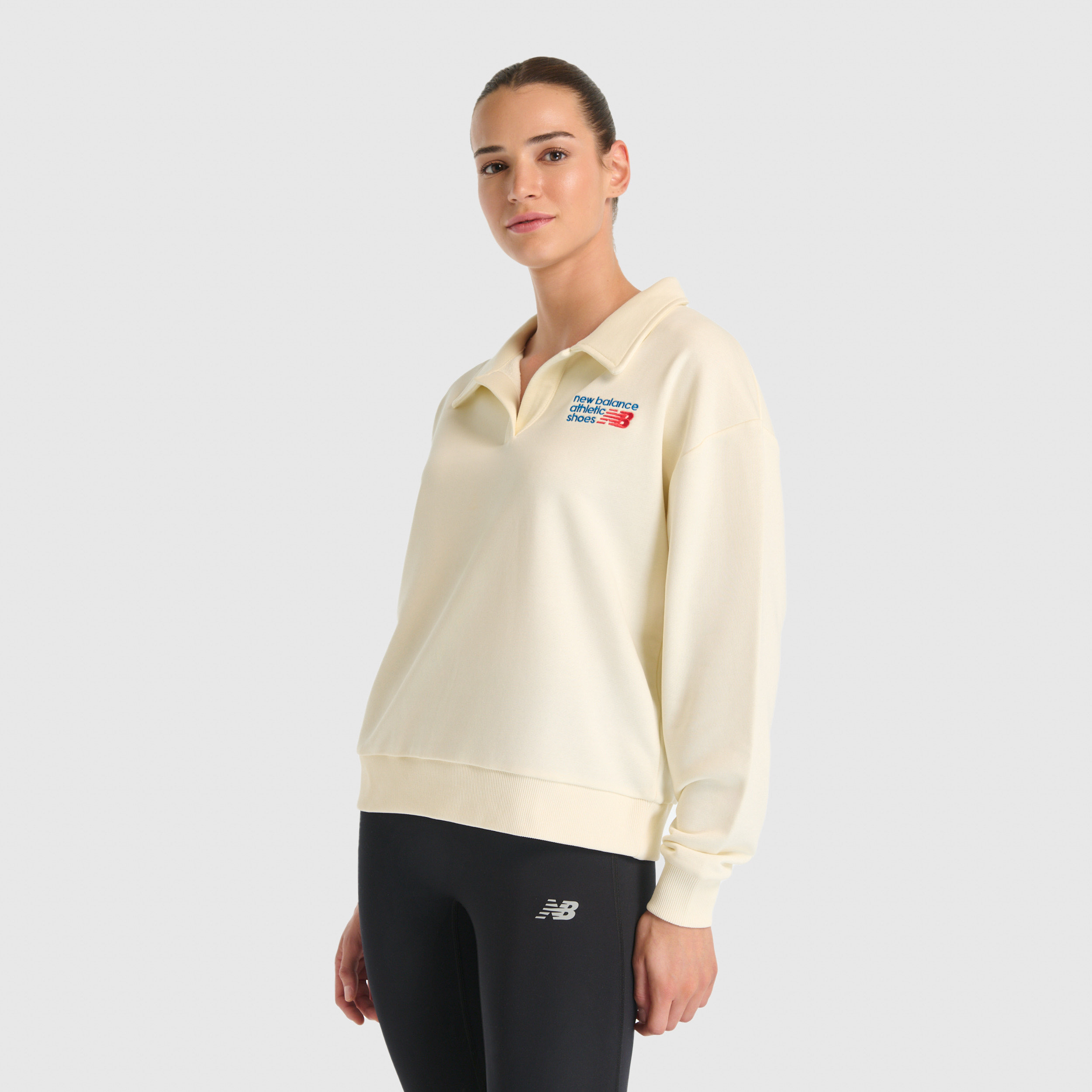New Balance WNC3502 Bej Kadın Sweatshirt