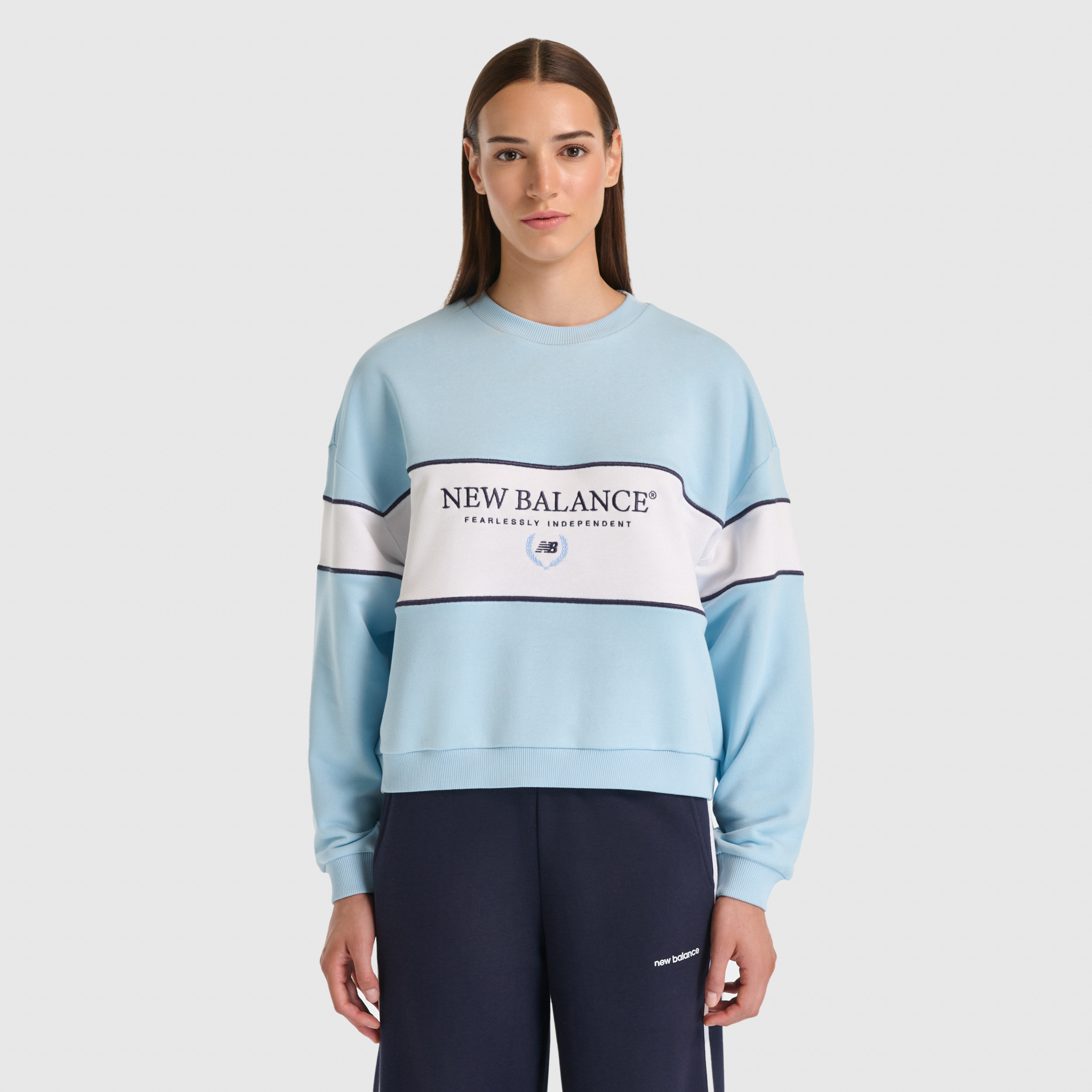 New Balance WNC3507 Mavi Kadın Sweatshirt