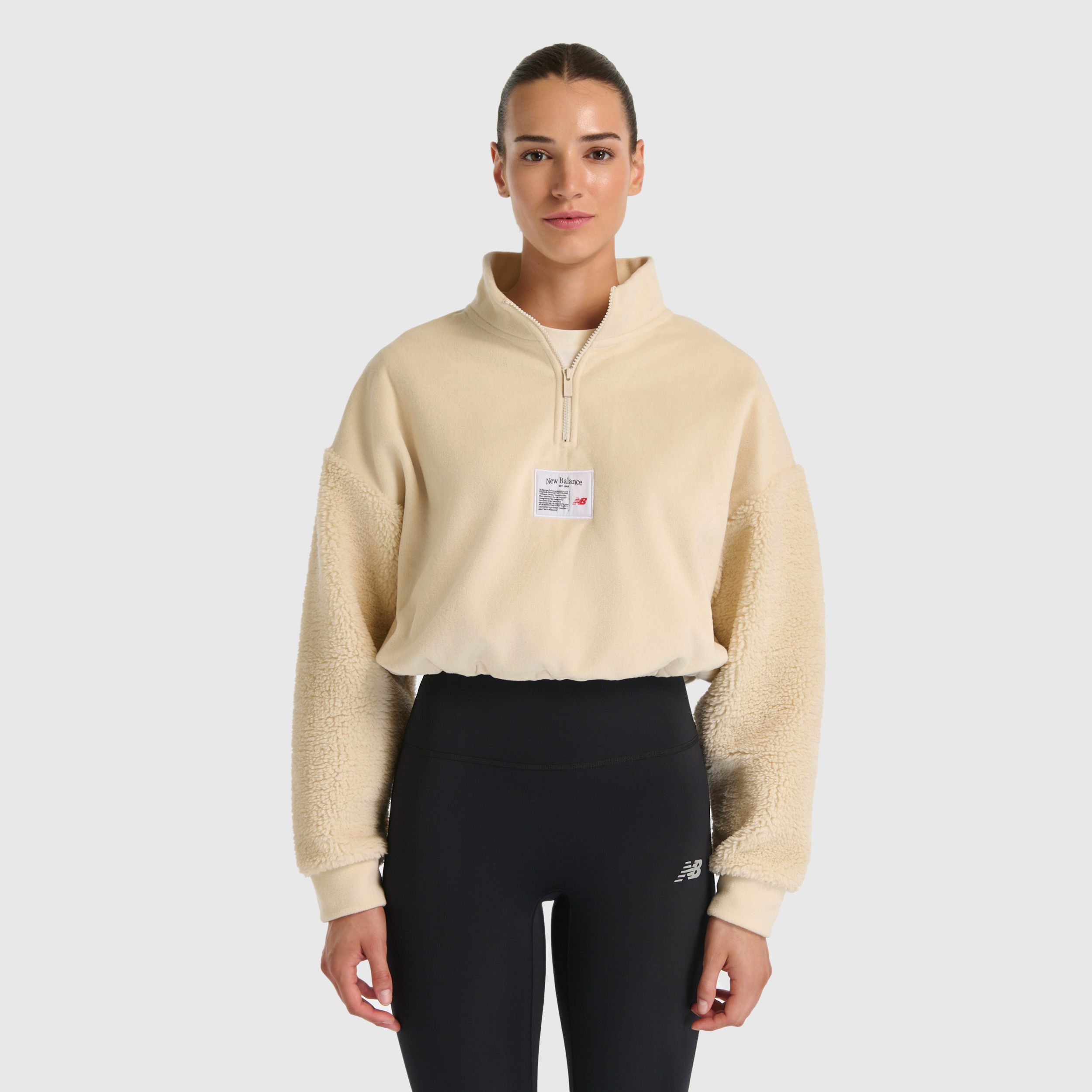 New Balance WNC3512 Bej Kadın Sweatshirt
