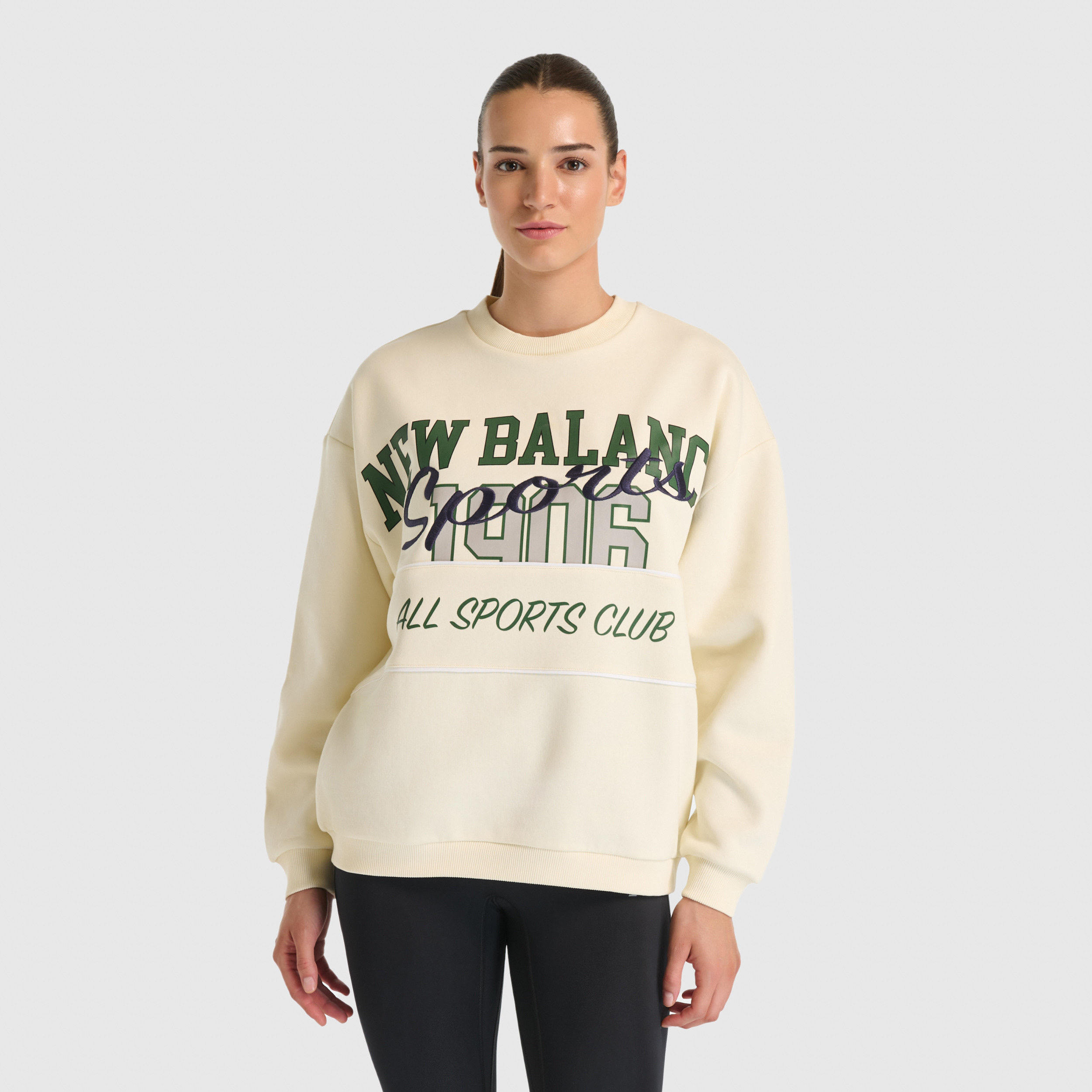 New Balance WNC3514 Bej Kadın Sweatshirt