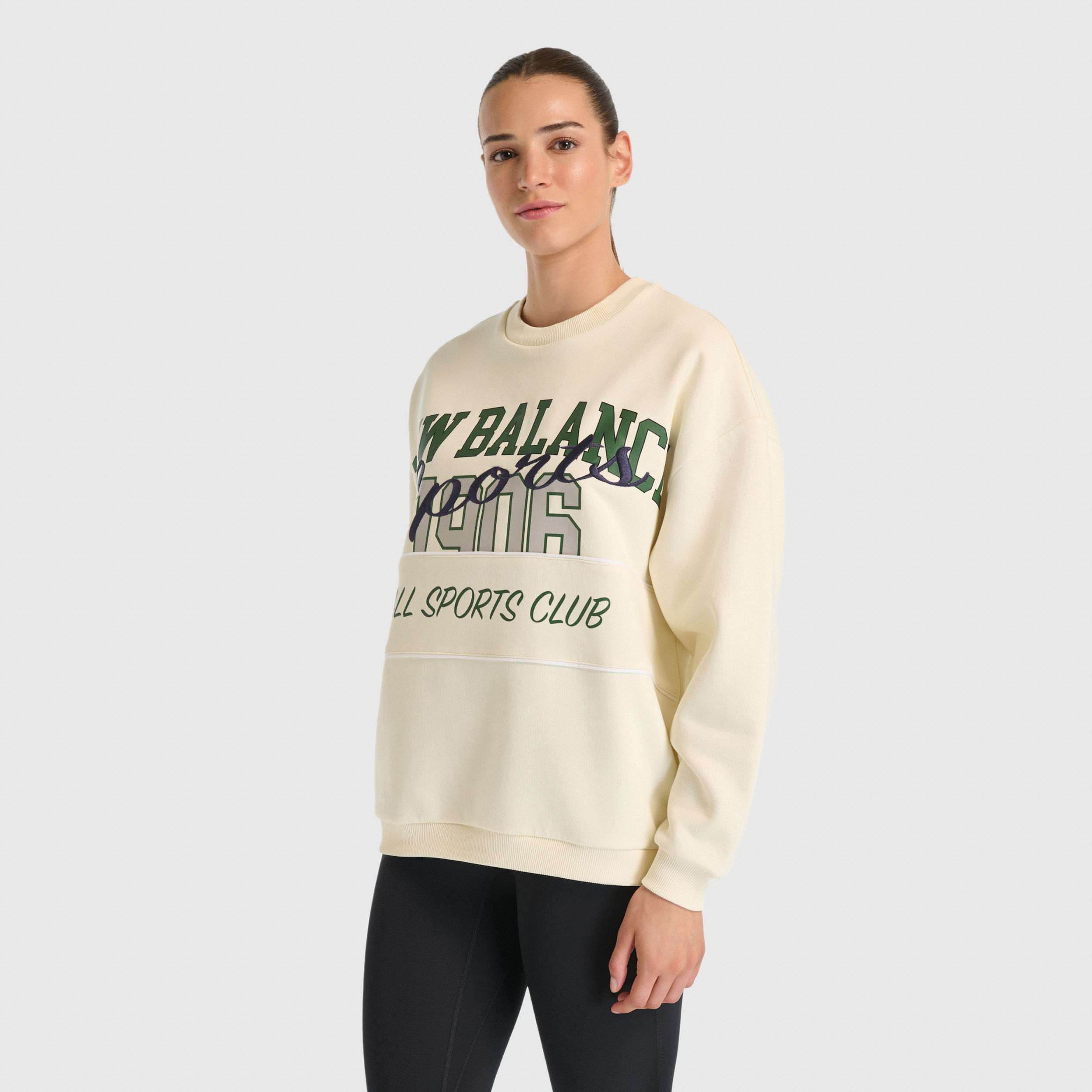 New Balance WNC3514 Bej Kadın Sweatshirt görsel 2