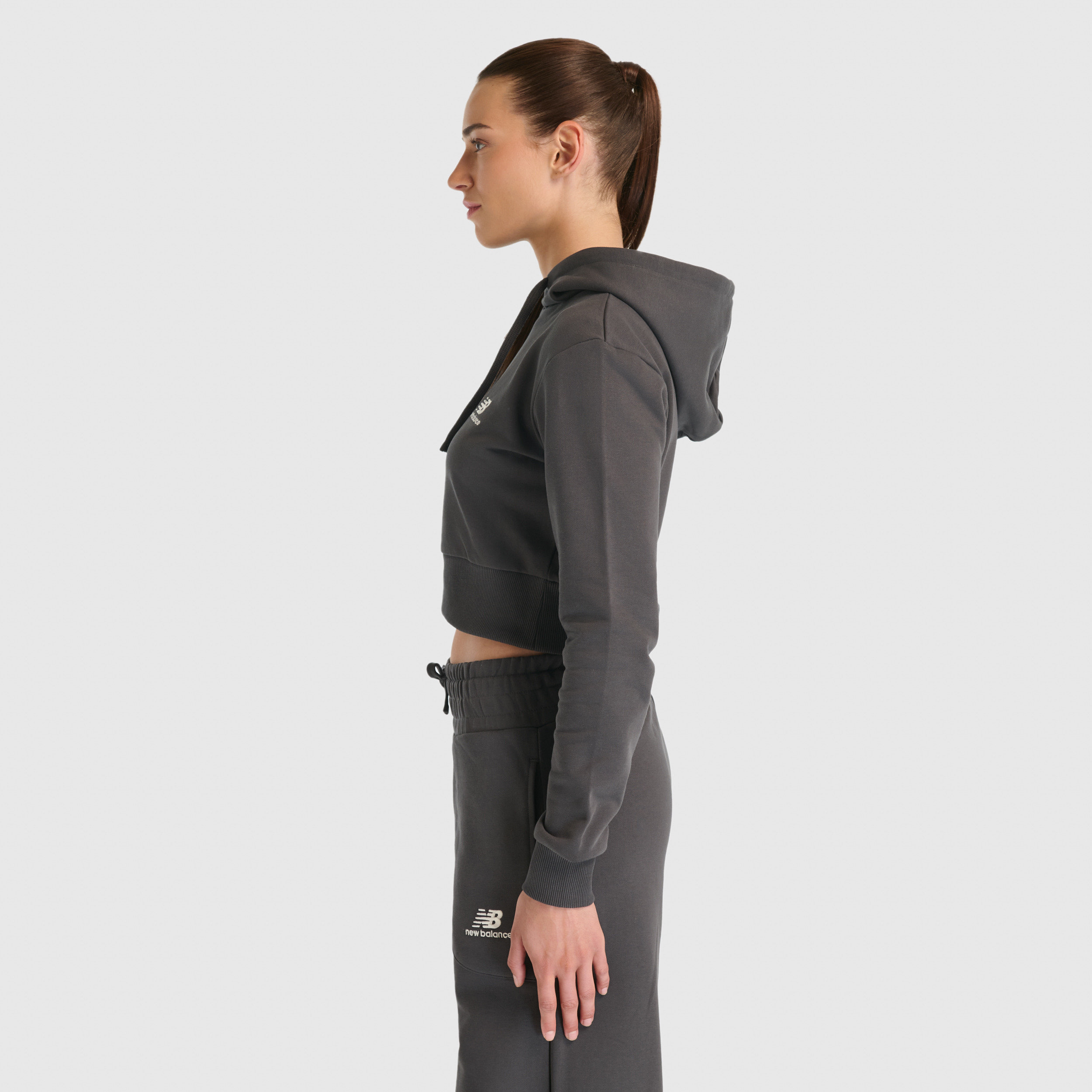 New Balance WNH3515 Antrasit Kadın Sweatshirt görsel 3