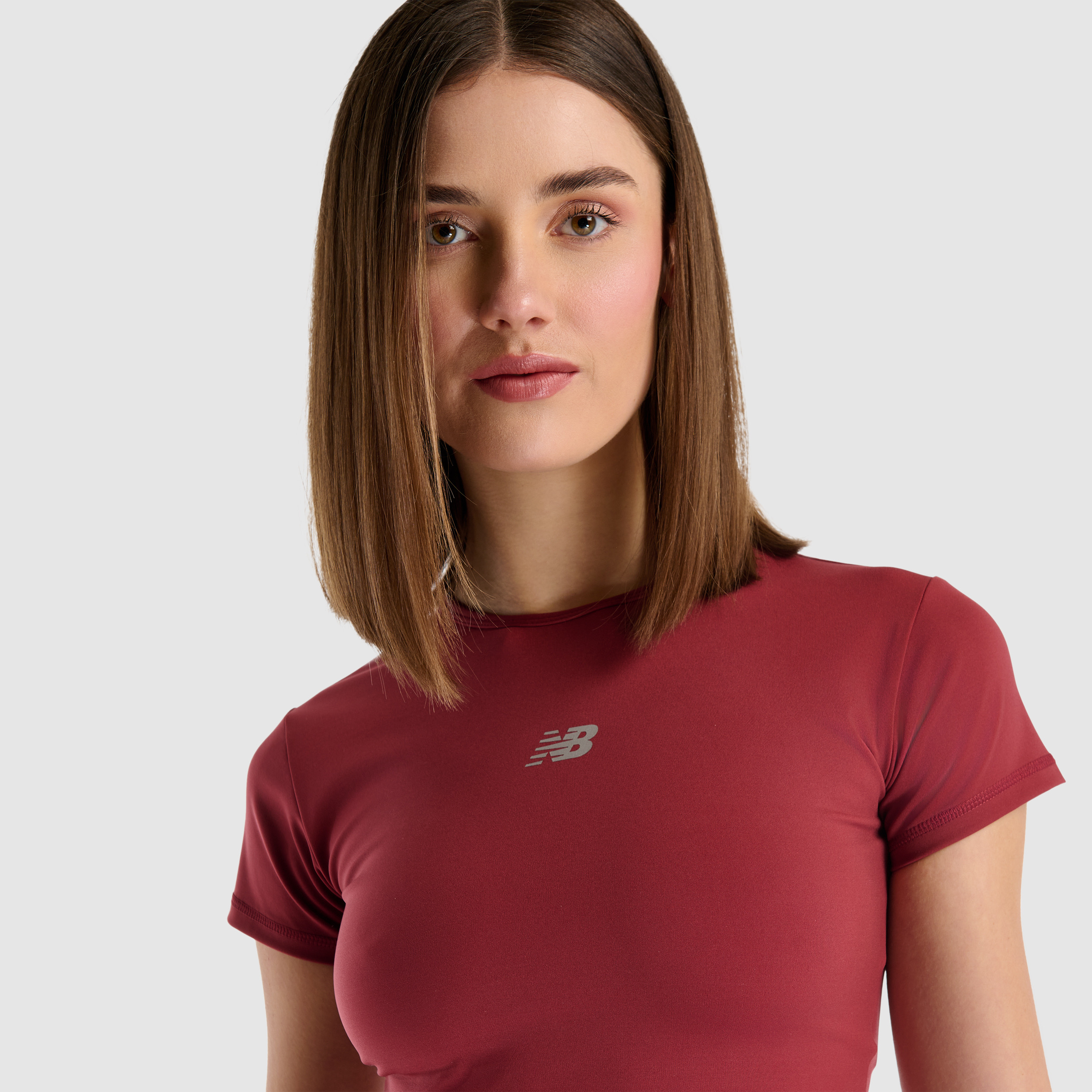 New Balance WNT1534 Bordo Kadın Tişört görsel 5