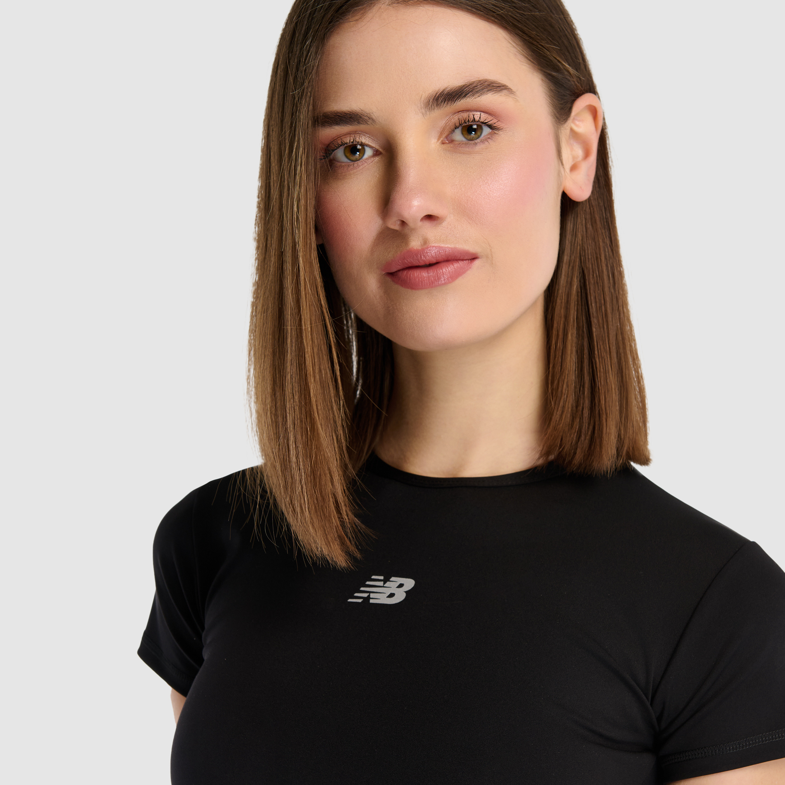 New Balance WNT1534 Siyah Kadın Tişört görsel 5