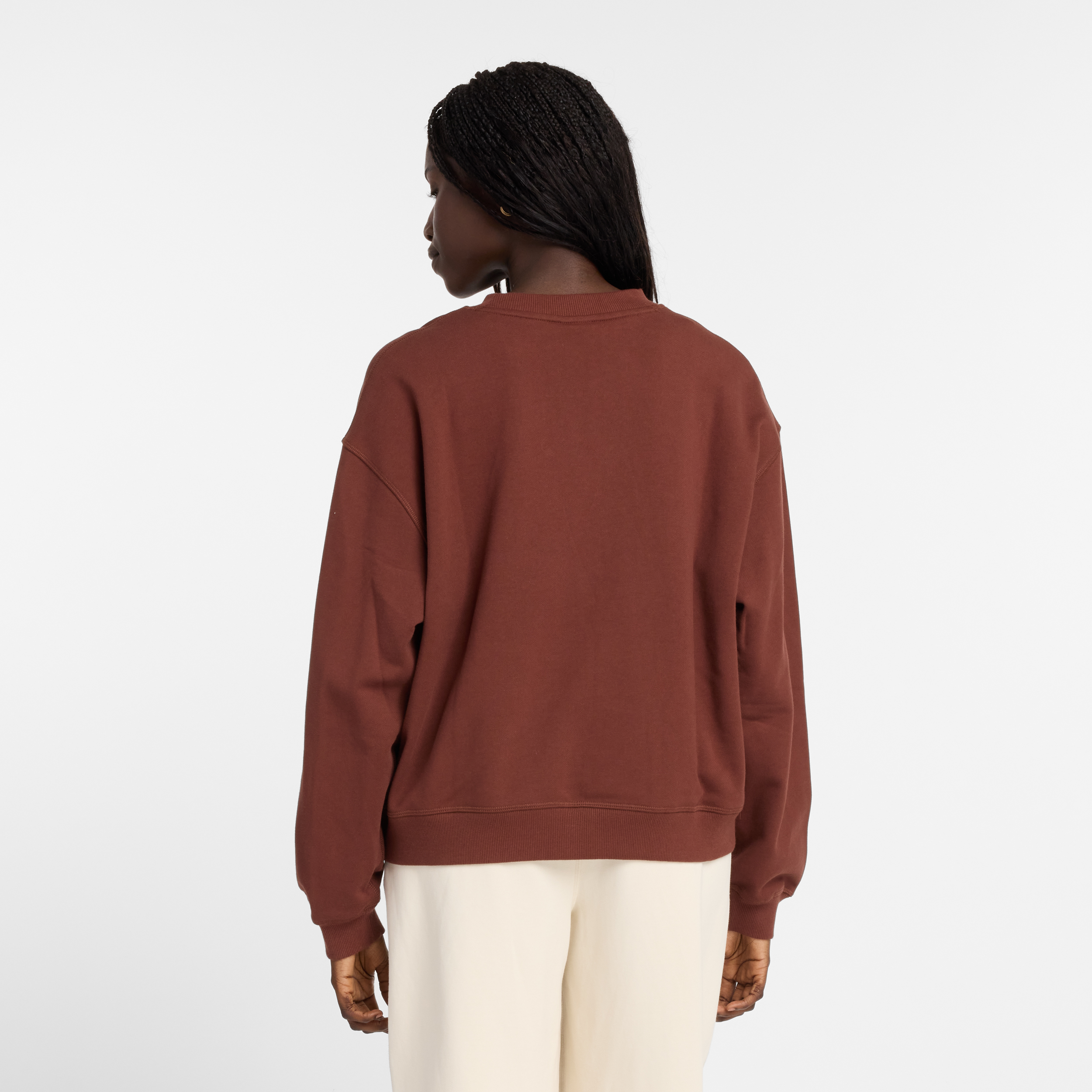 New Balance WT43553 Kahverengi Kadın Sweatshirt görsel 3